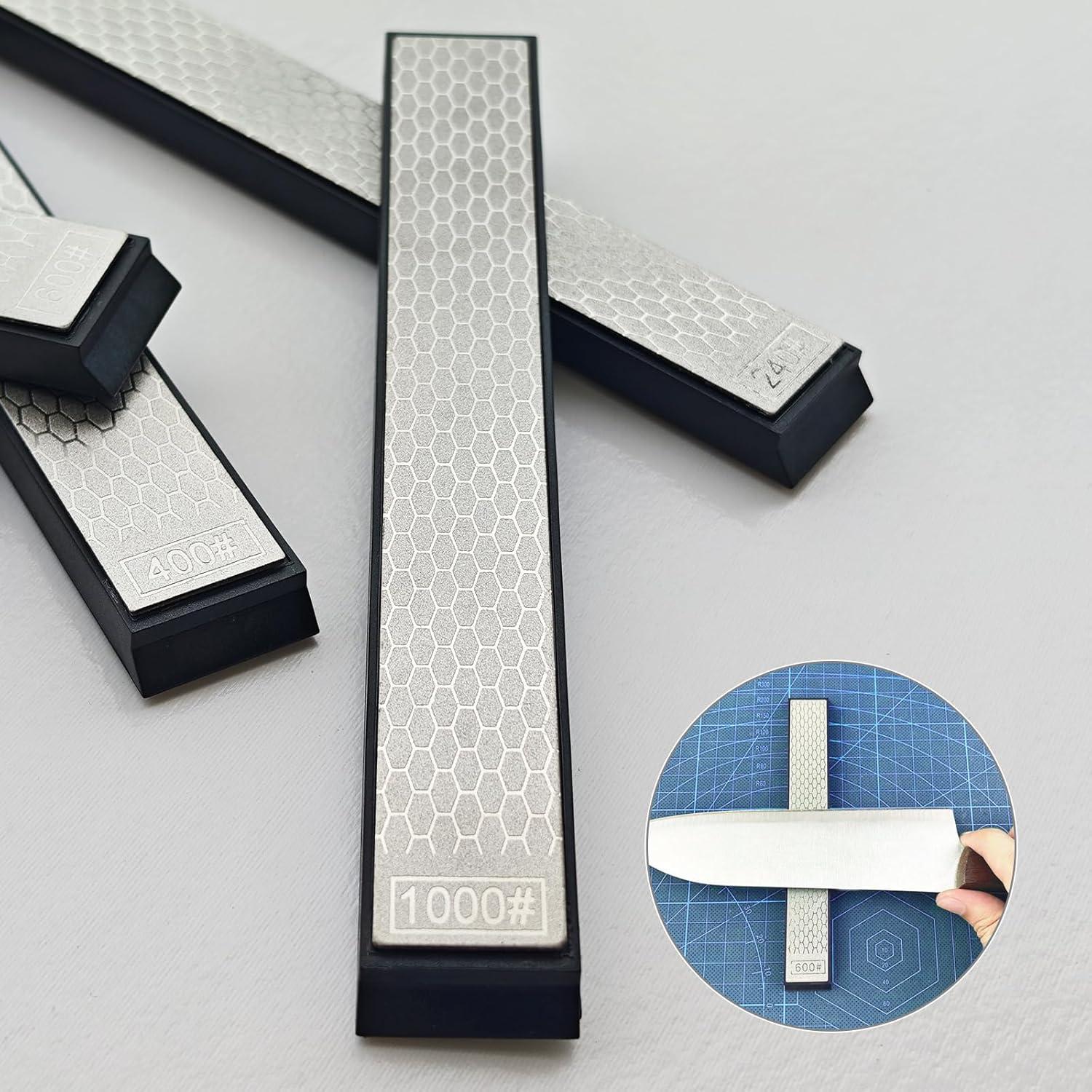 Juego de piedras de afilar de diamante Aomurvexz 4 granos 240/1000