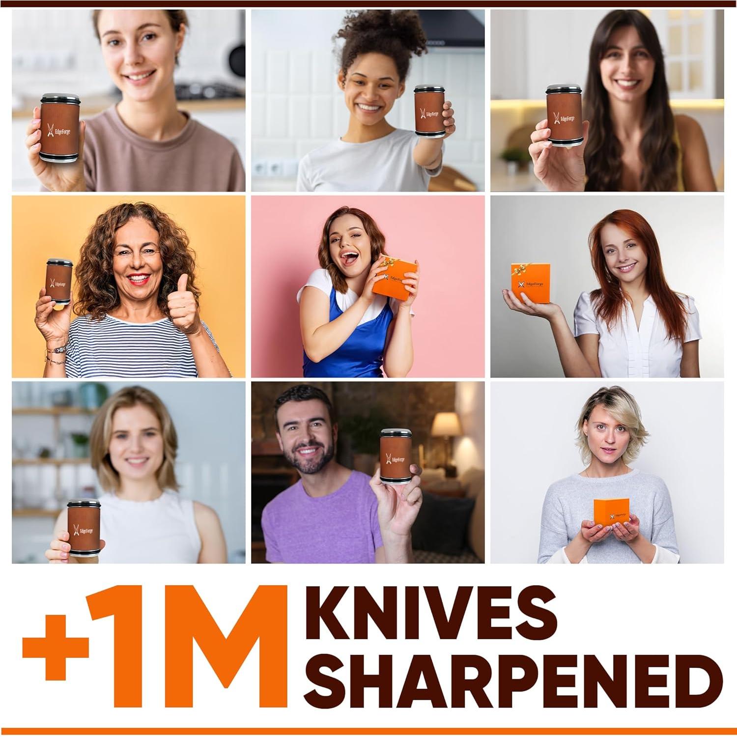 Afilador de Cuchillos EdgeForge - Rodante Magnético de Madera