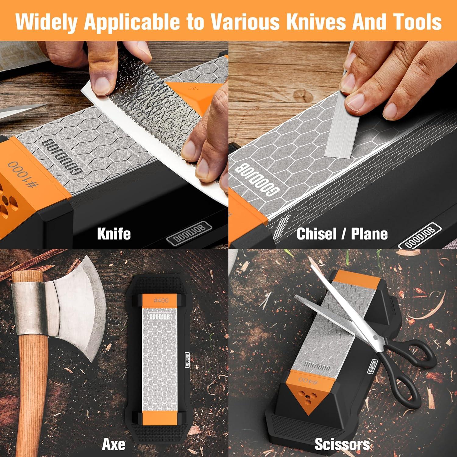 Piedra de Afilar Diamante Goodjob 3 en 1 Grano 400/1000/8000