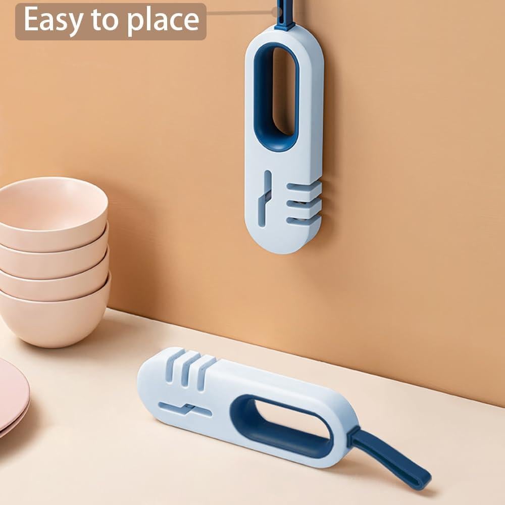 Afilador de cuchillos 4 en 1 GSYYUDU, acero de tungsteno, azul