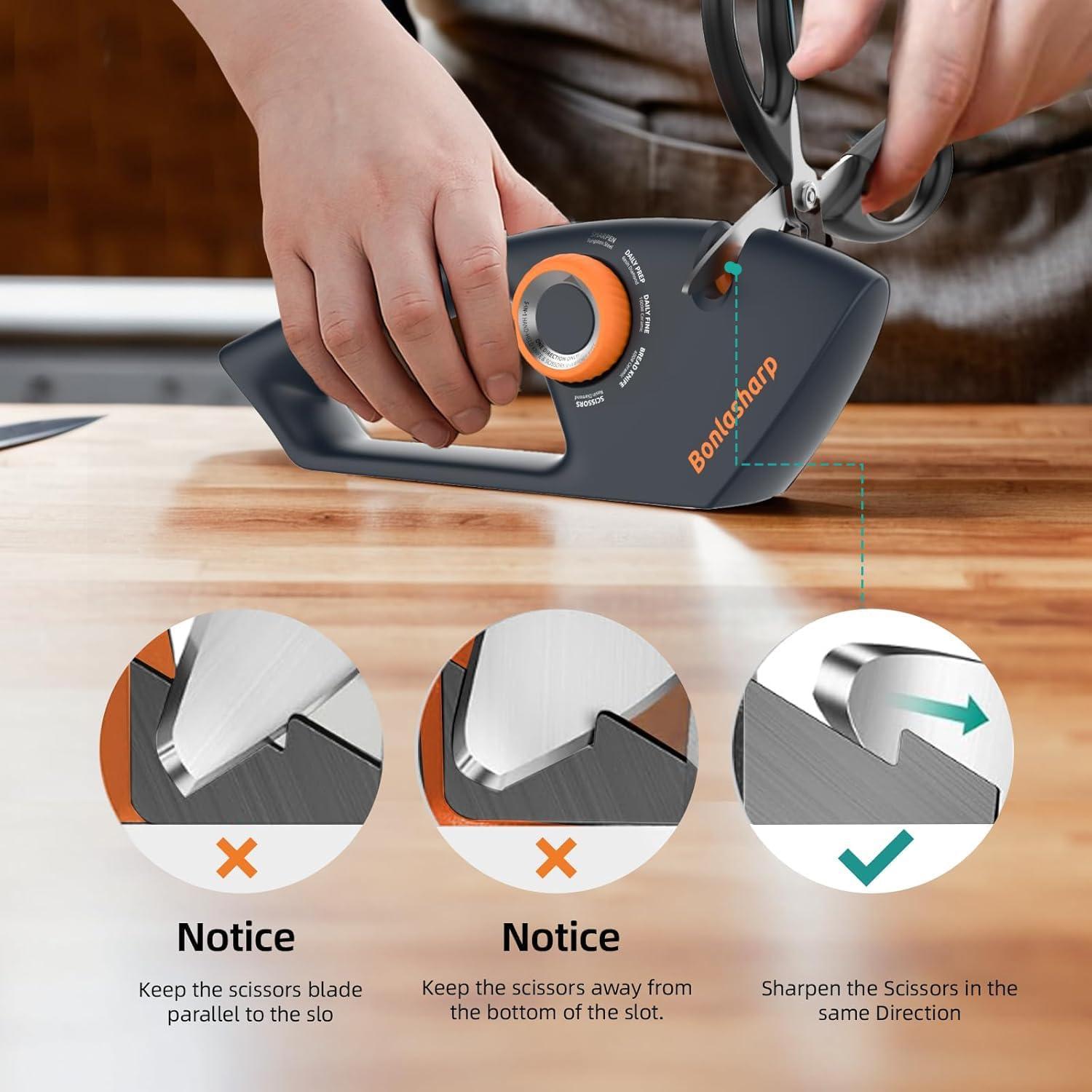 Afilador de cuchillos 5 en 1 Bonlasharp rojo anaranjado