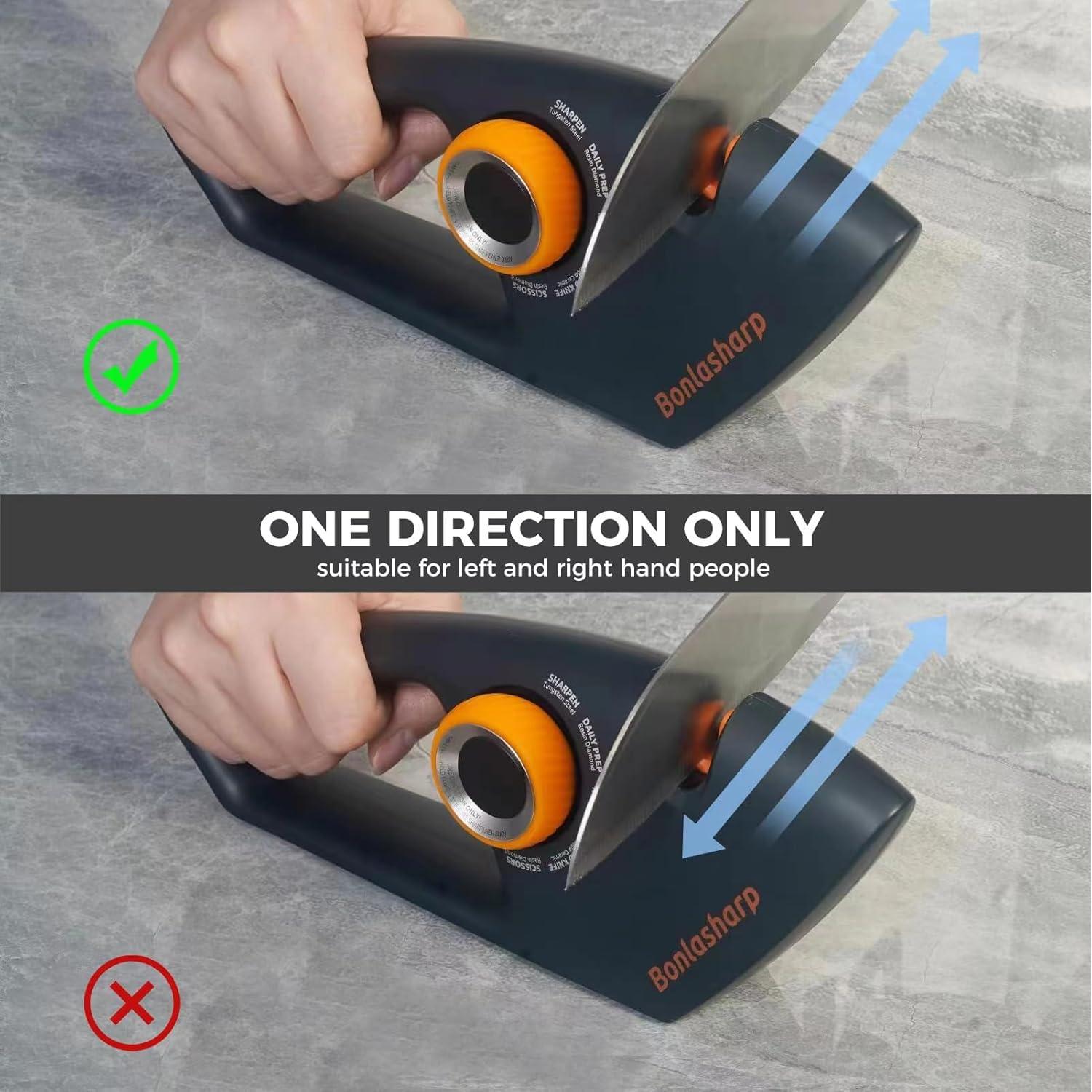 Afilador de cuchillos 5 en 1 Bonlasharp rojo anaranjado