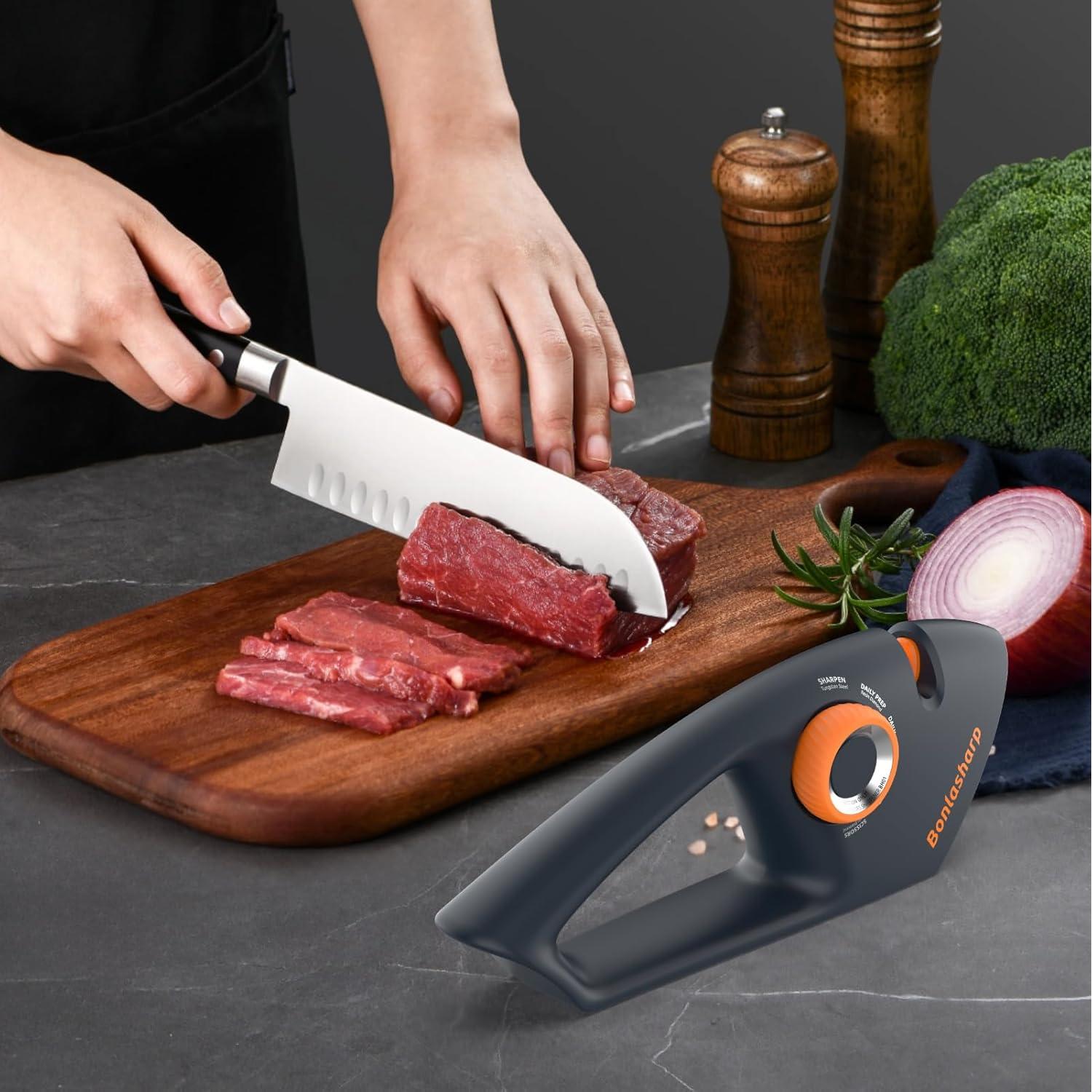 Afilador de cuchillos 5 en 1 Bonlasharp rojo anaranjado