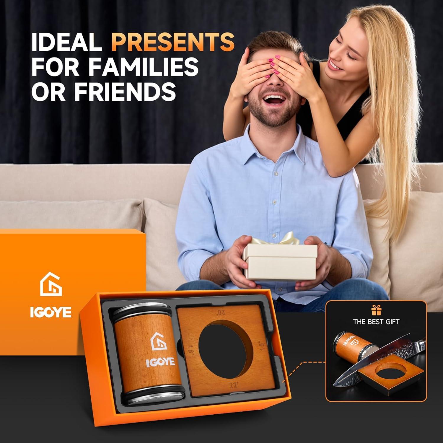 Afilador de Cuchillos IGOYE 4 Ángulos Diamante Profesional