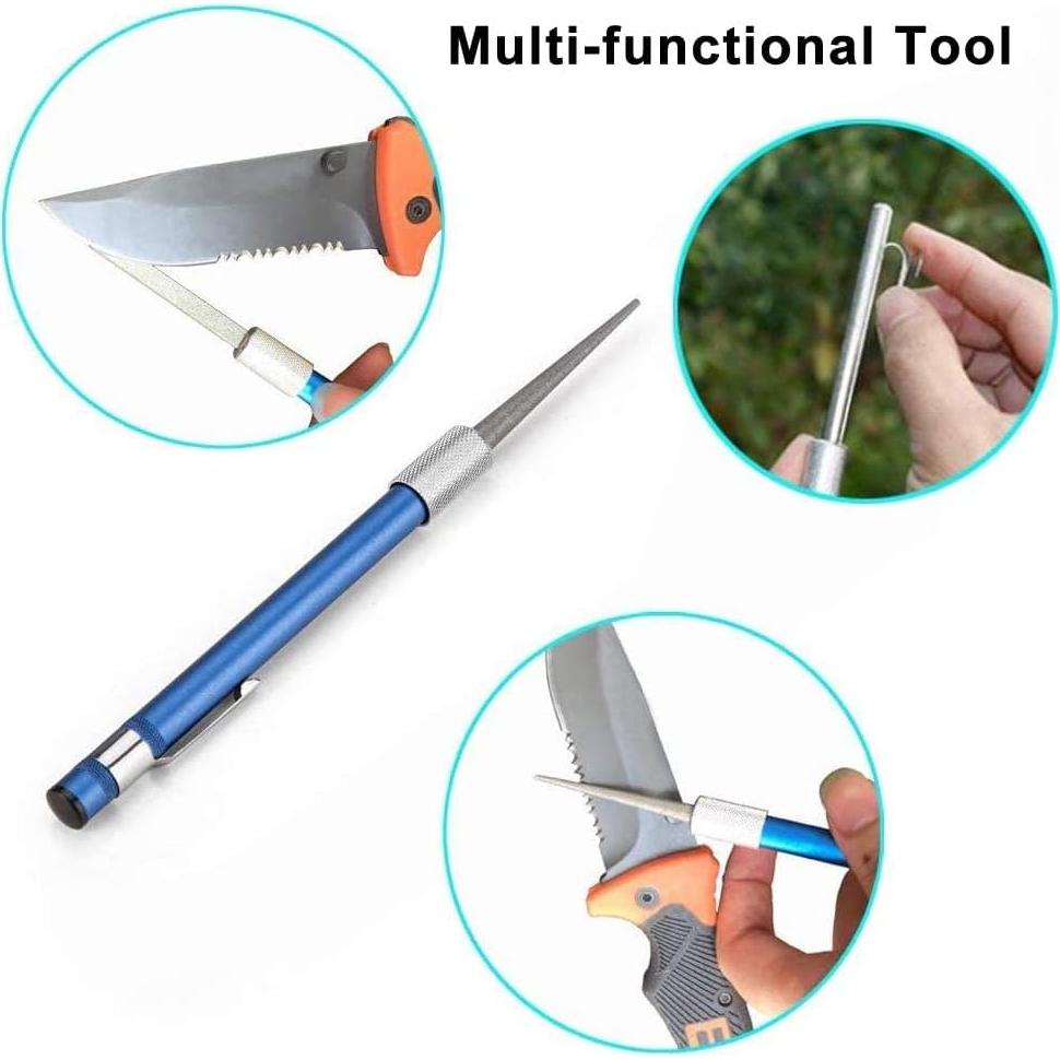 Afilador de cuchillos retráctil Bi fujian 14-23 cm azul