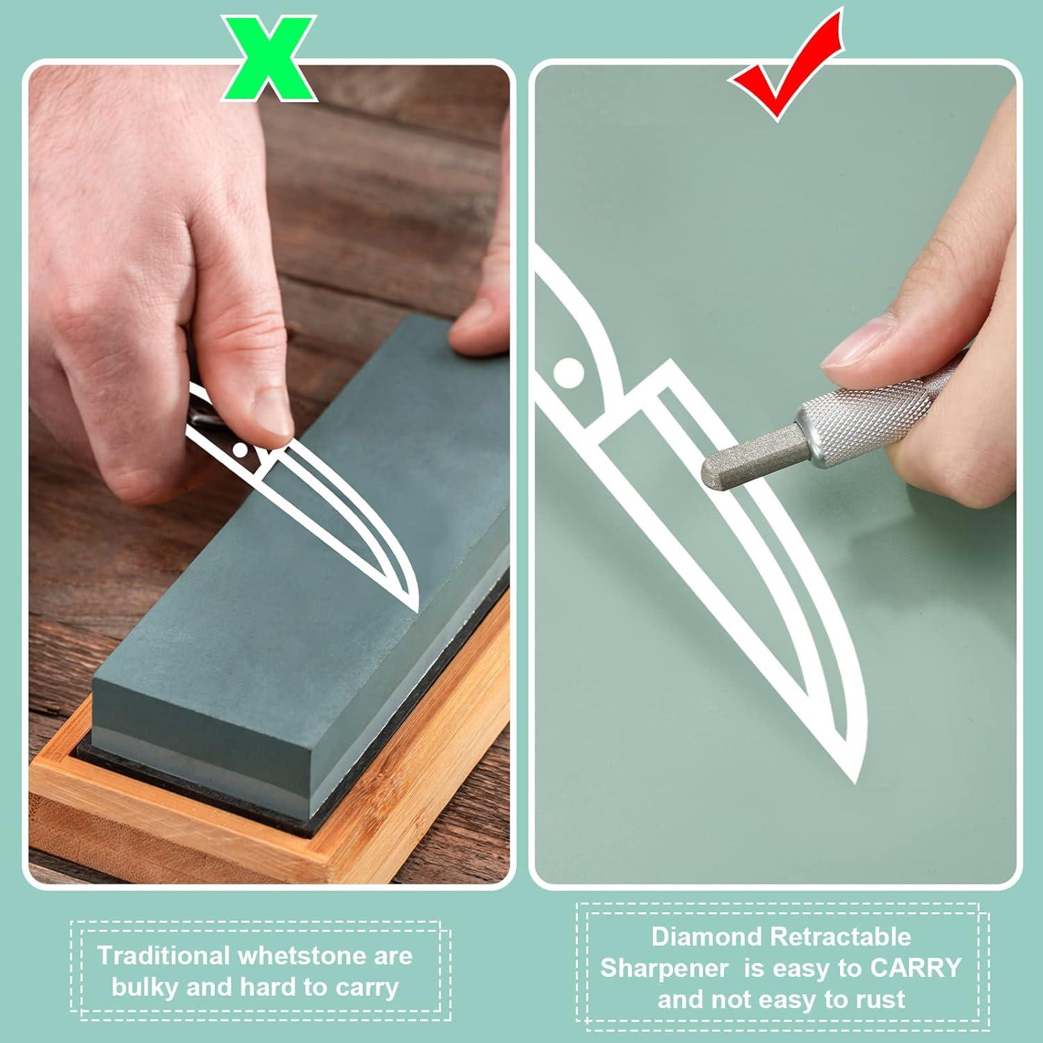 Afilador de Cuchillos Portátil Honoson - 5 Piezas Diamante 14 cm