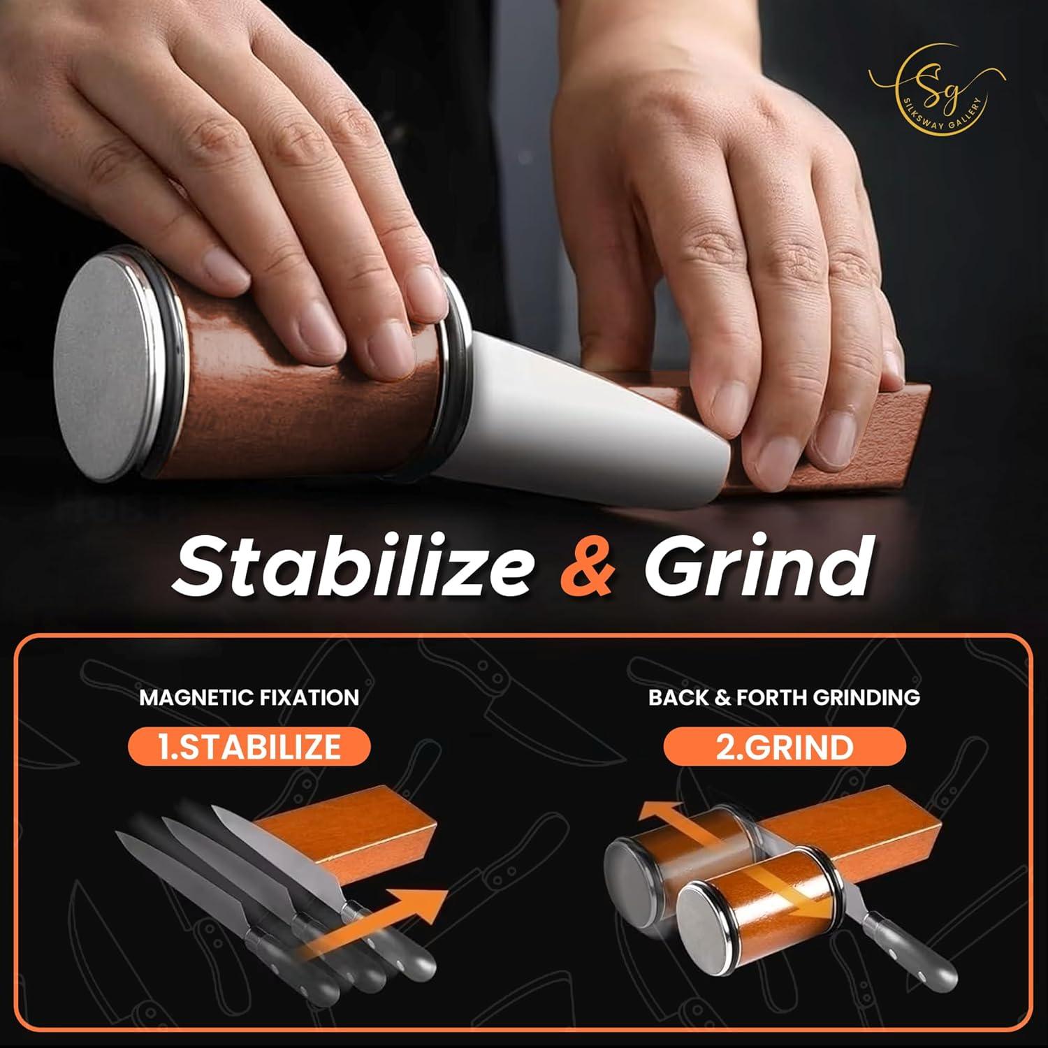 Afilador de cuchillos rodante Silksway Gallery - Discos de diamante
