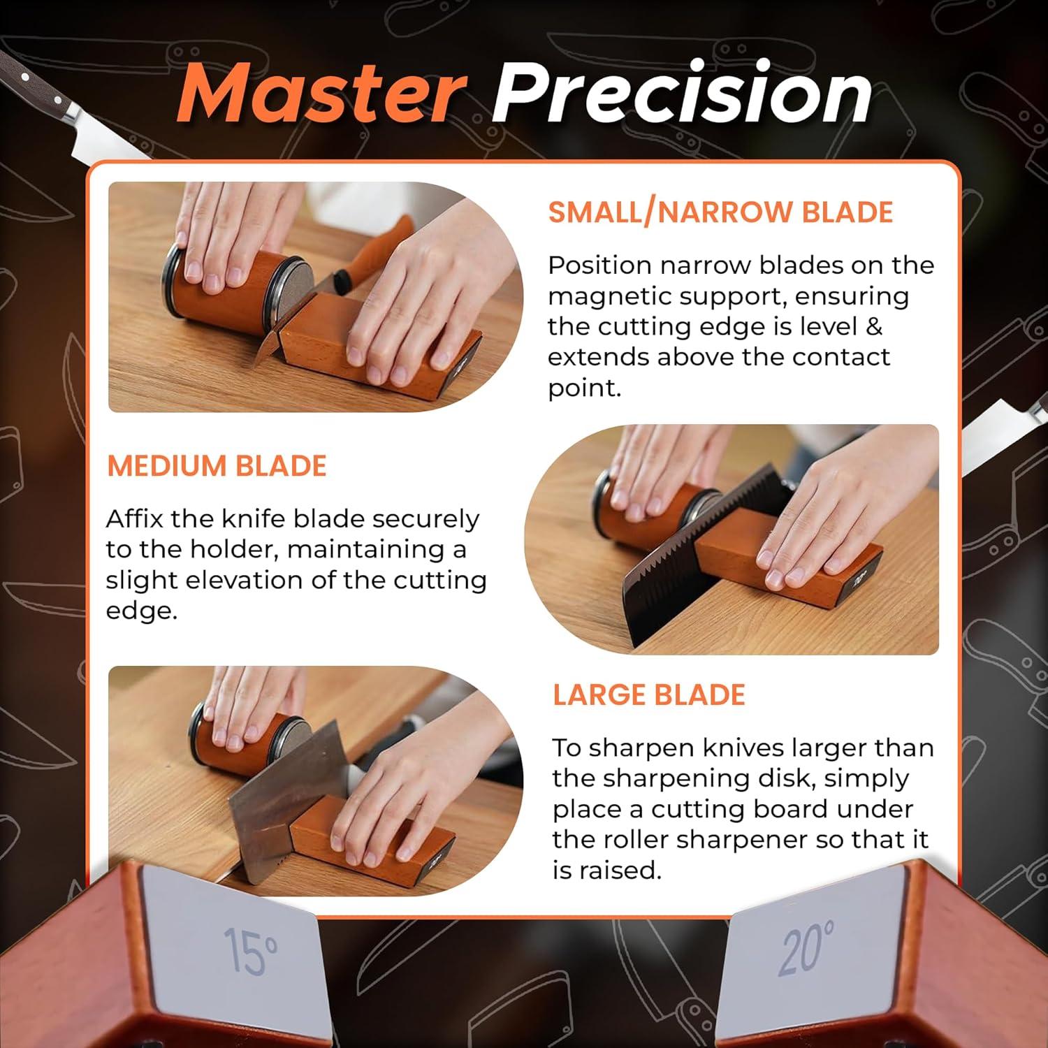 Afilador de cuchillos rodante Silksway Gallery - Discos de diamante