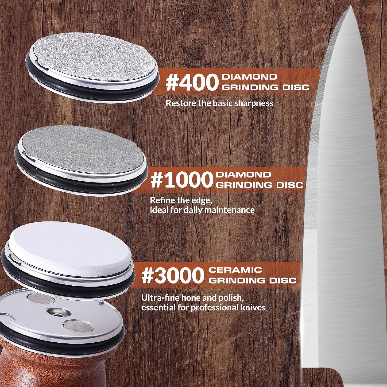 Afilador de Cuchillos Rodante Homultop con Discos de Diamante y Cerámica