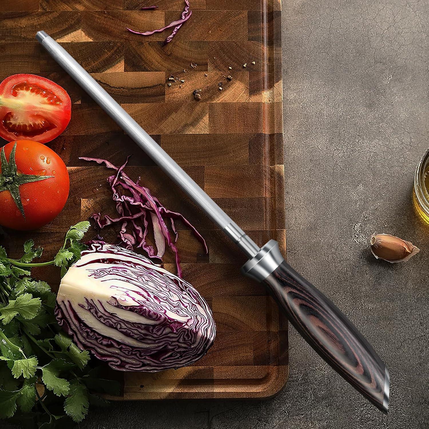 Varilla de Afilado HOSHANHO 25.4 cm Acero Carbono Pakkawood