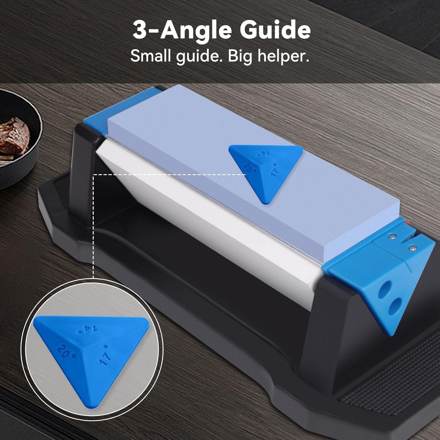 Piedra de Afilado de Cuchillos Wanttik 3 Lados Grano 400/1000/5000