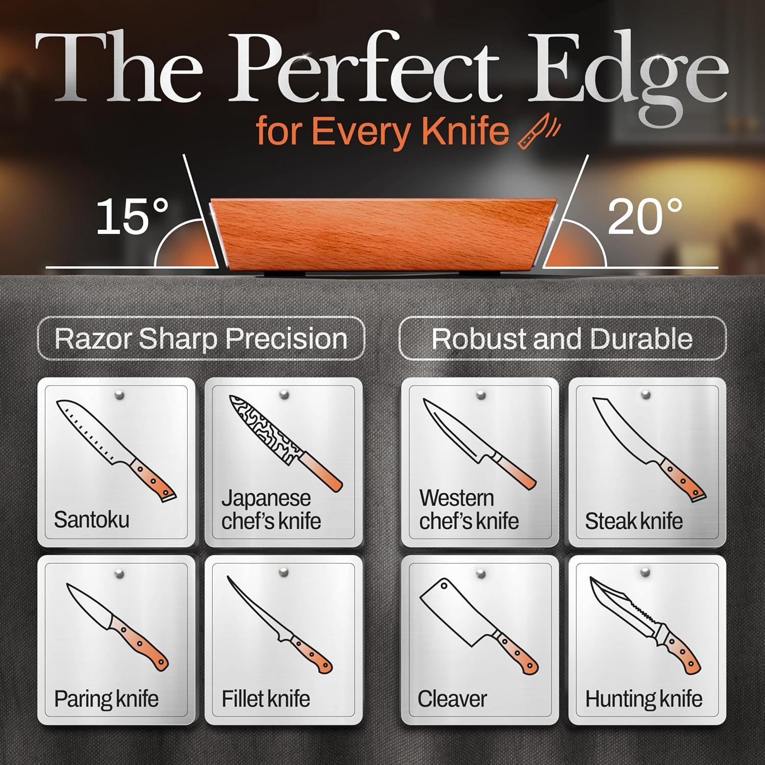 Kit Afilador de Cuchillos Rodante MALICO - Manual y Magnético