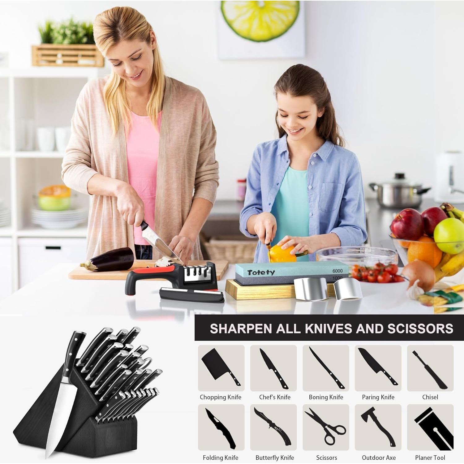 Piedra de Afilar Totety 1000/6000 con Base Antideslizante