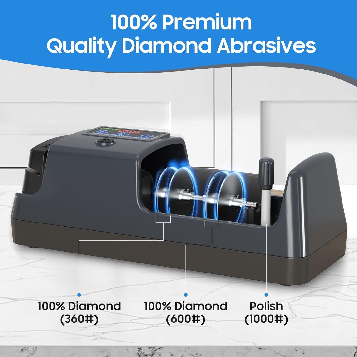 Afilador de cuchillos eléctrico 5 en 1 Newise con diamante