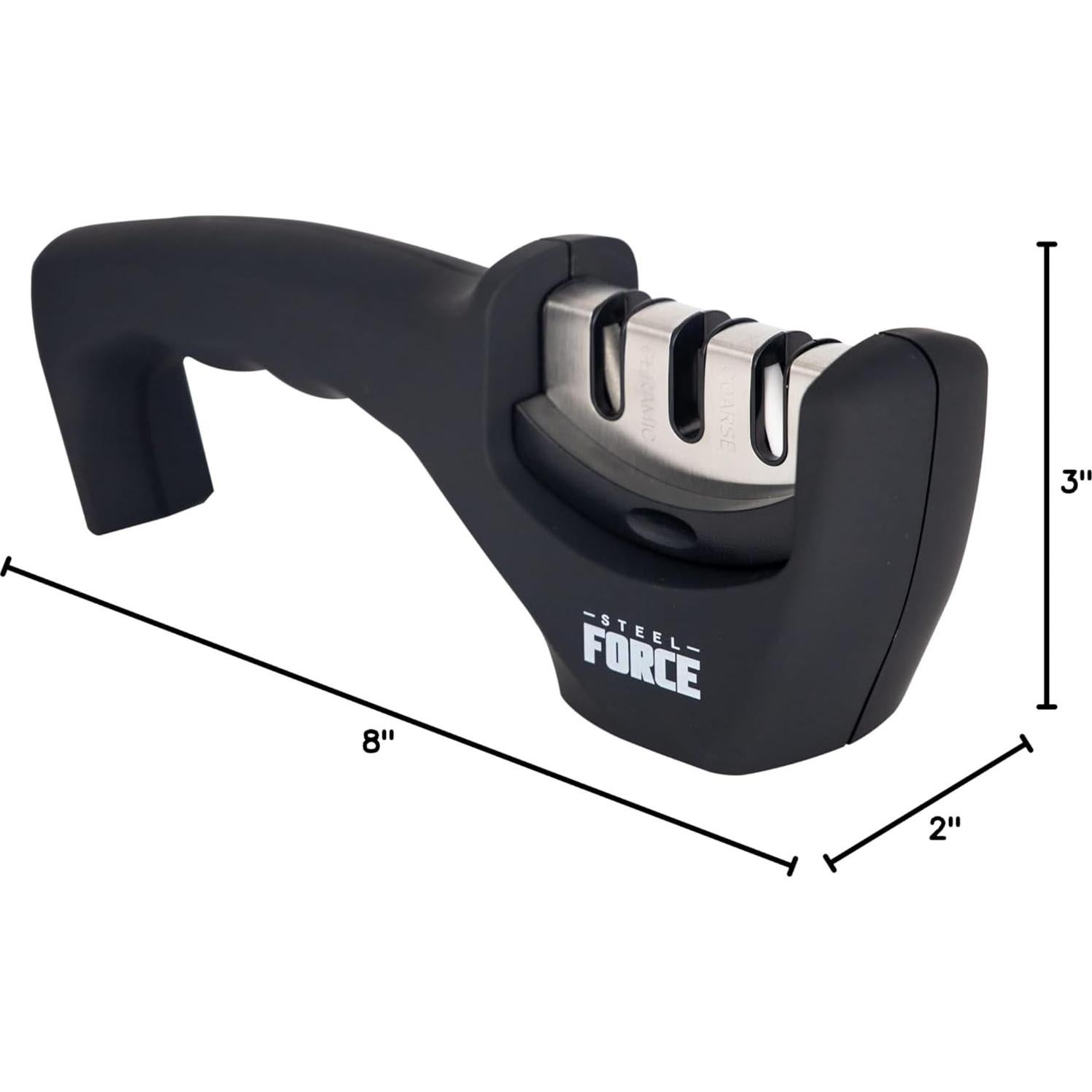 Afilador de cuchillos 4 en 1 Steel Force KS03 con guante