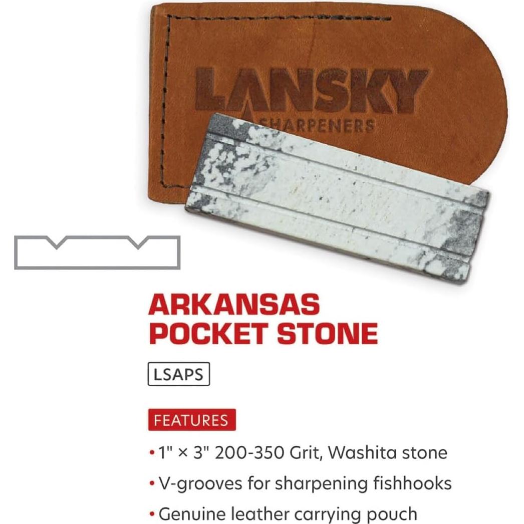 Afilador de Cuchillos Lansky Pocket Arkansas Suave 200-350