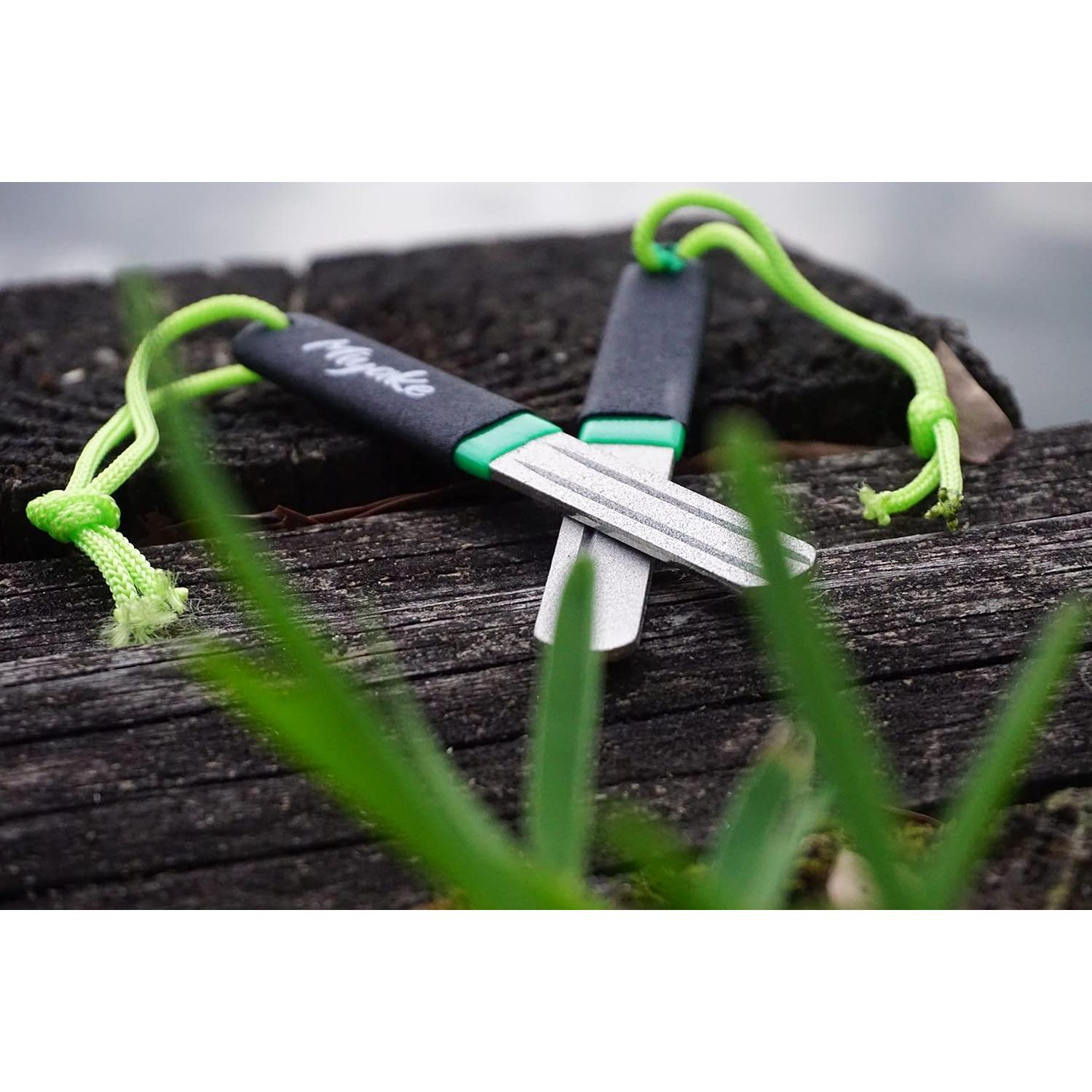 Juego de 2 Afiladores de Anzuelos Miyake Doble Grano Diamante