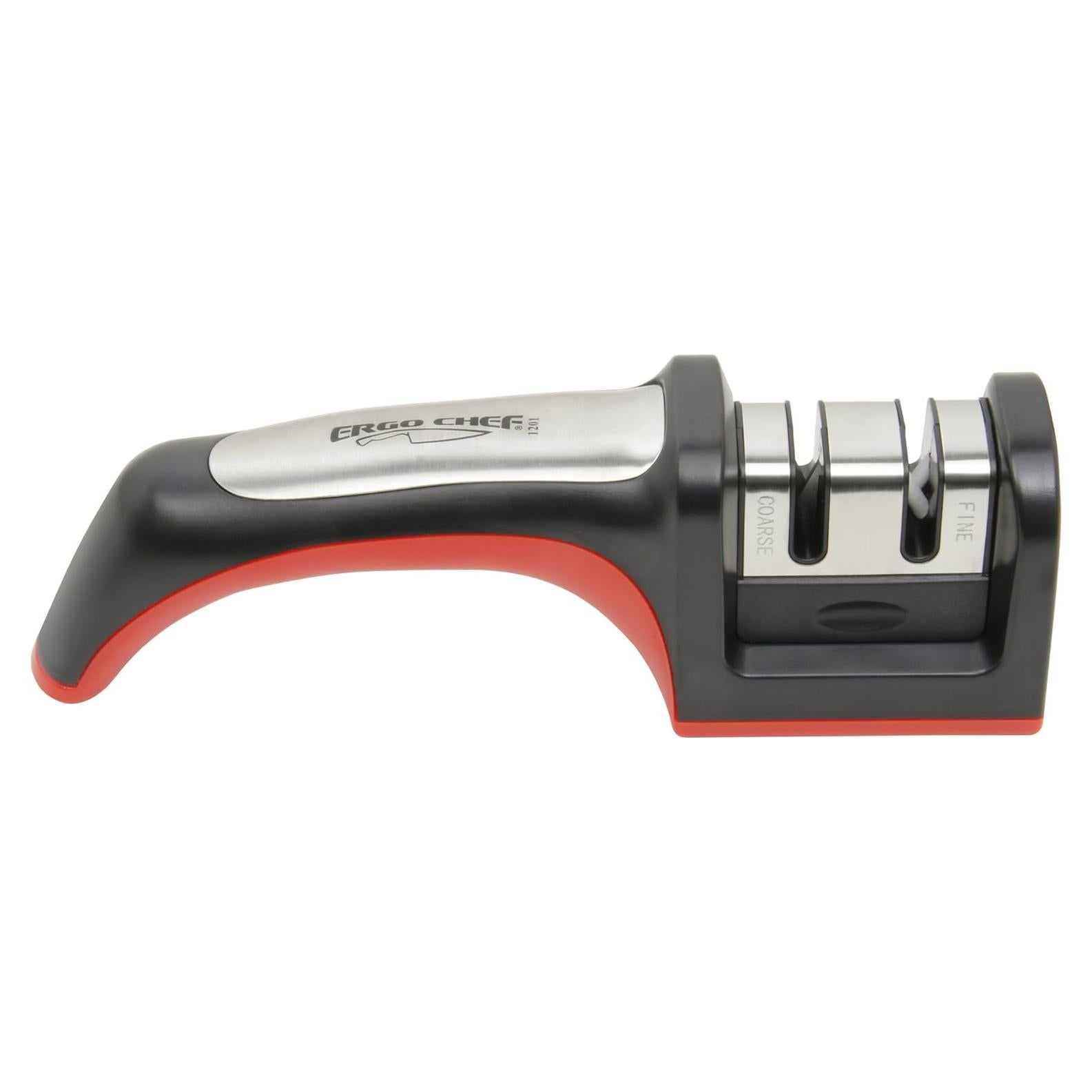 Afilador de cuchillos Ergo Chef Fastedge 2 etapas, rojo