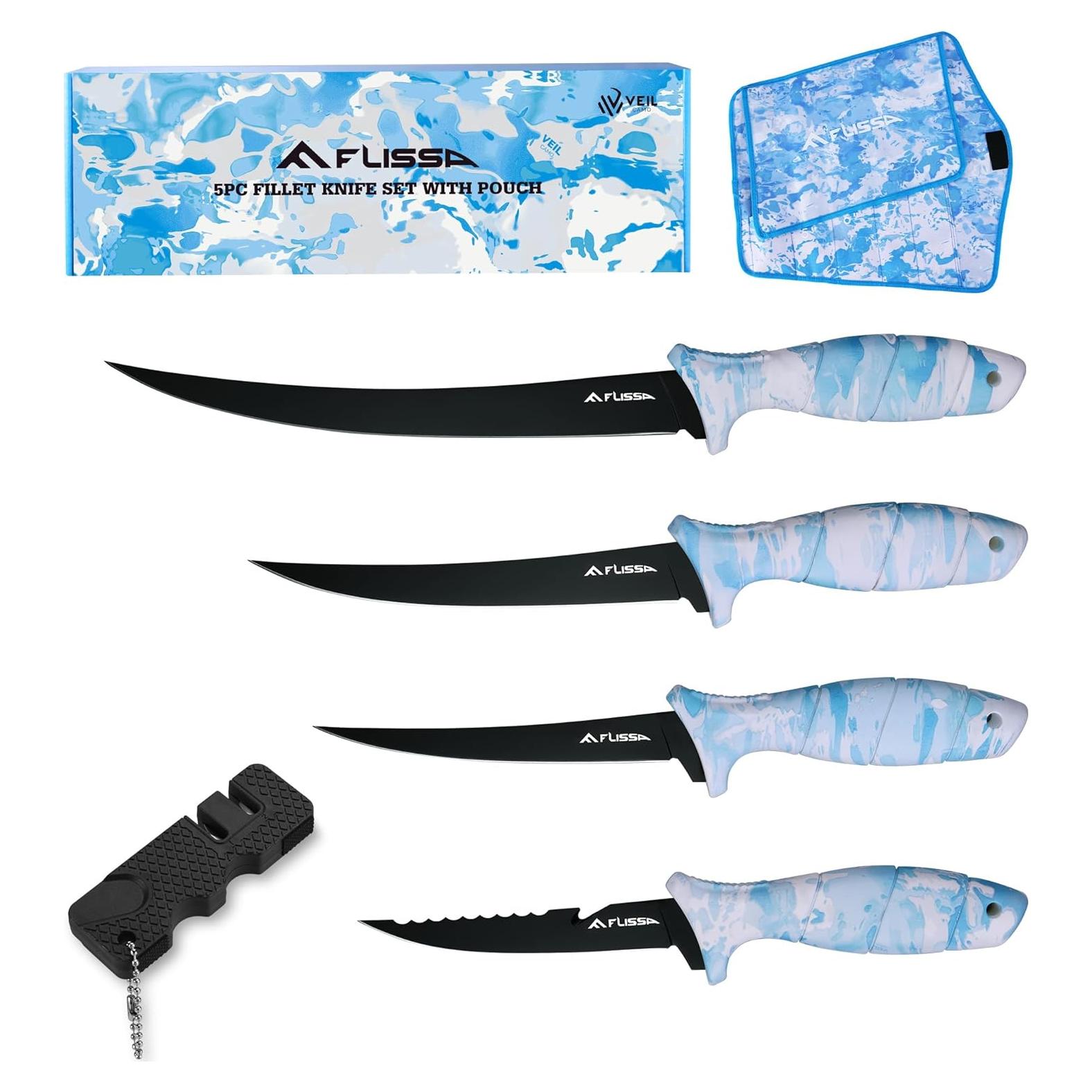 Juego de Cuchillos de Filete FLISSA 4 Piezas con Afilador