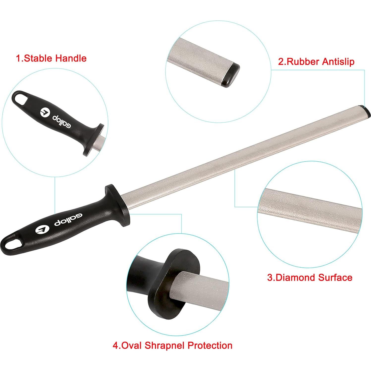 Varilla de afilar de diamante GALLOP 30 cm para cuchillos