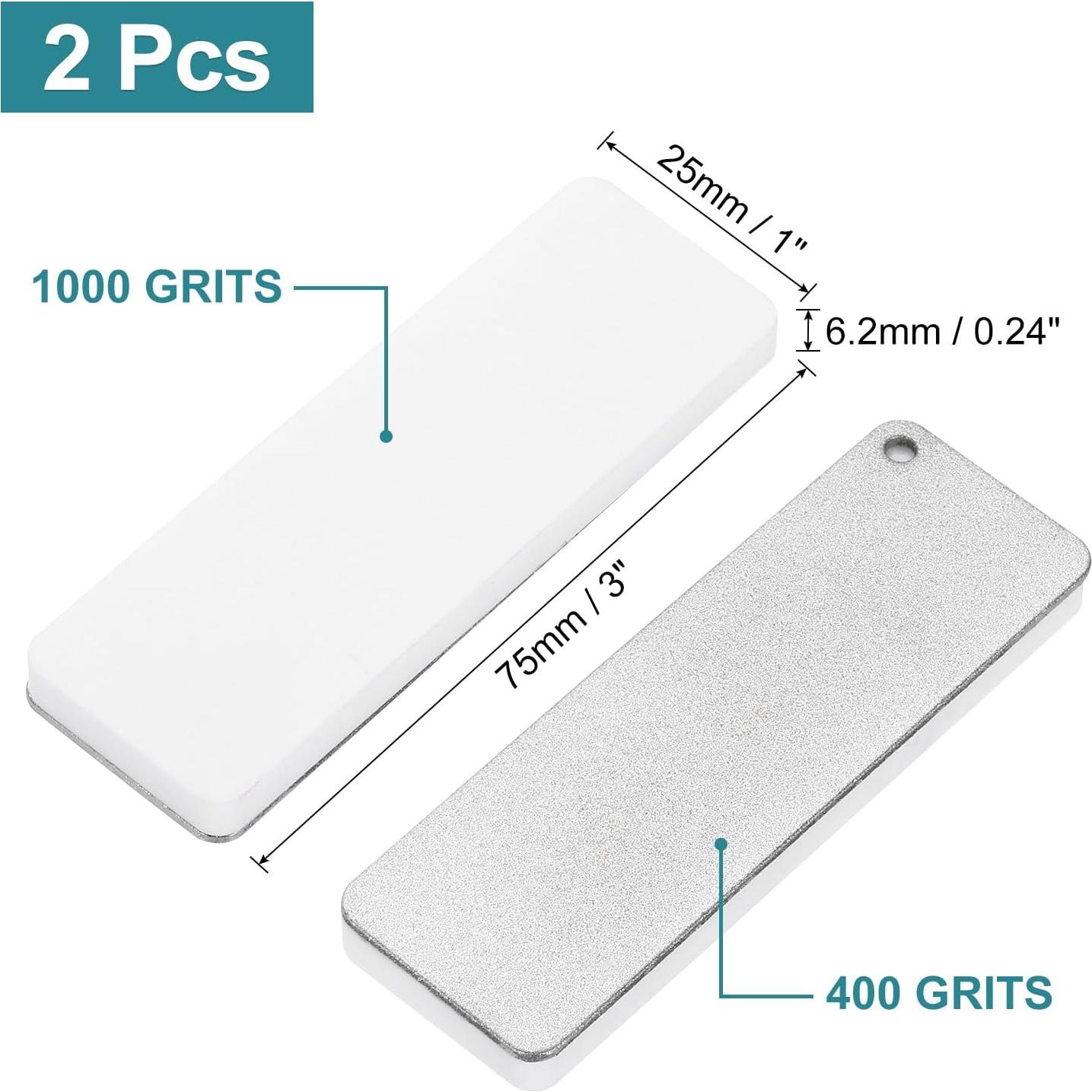 Piedra de Afilar Doble Lado uxcell 400/1000 Granos 75mm