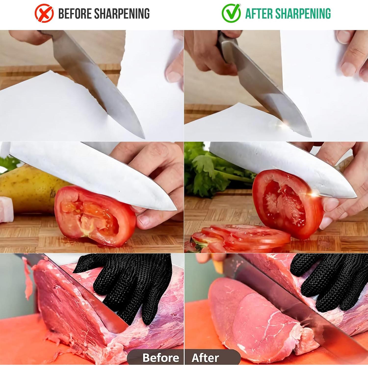 Kit de Afilado de Cuchillos Goodjob - Piedra Doble Grano 400/1000