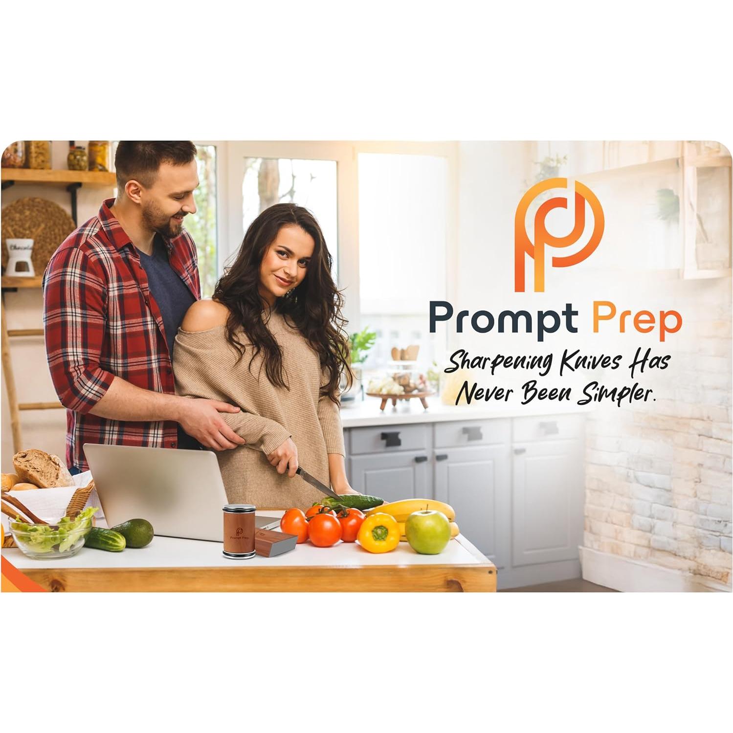 Afilador de cuchillos rodante Prompt Prep - Ajustable 15° y 20°