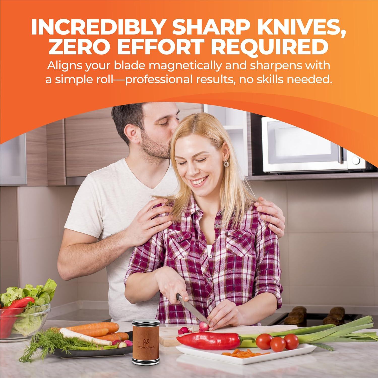Afilador de cuchillos rodante Prompt Prep - Ajustable 15° y 20°