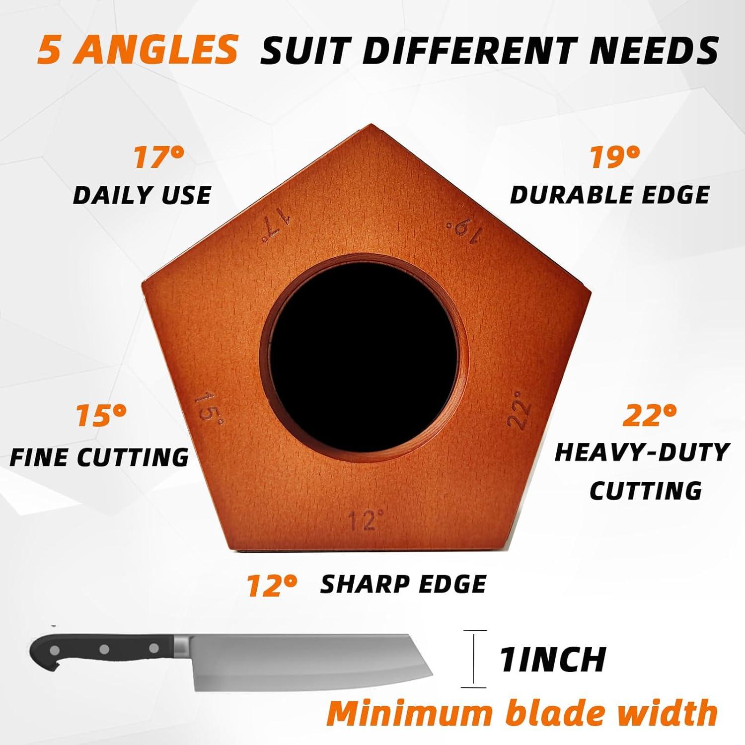 Afilador de Cuchillos Rodante VSTUVT con 5 Ángulos de Afilado