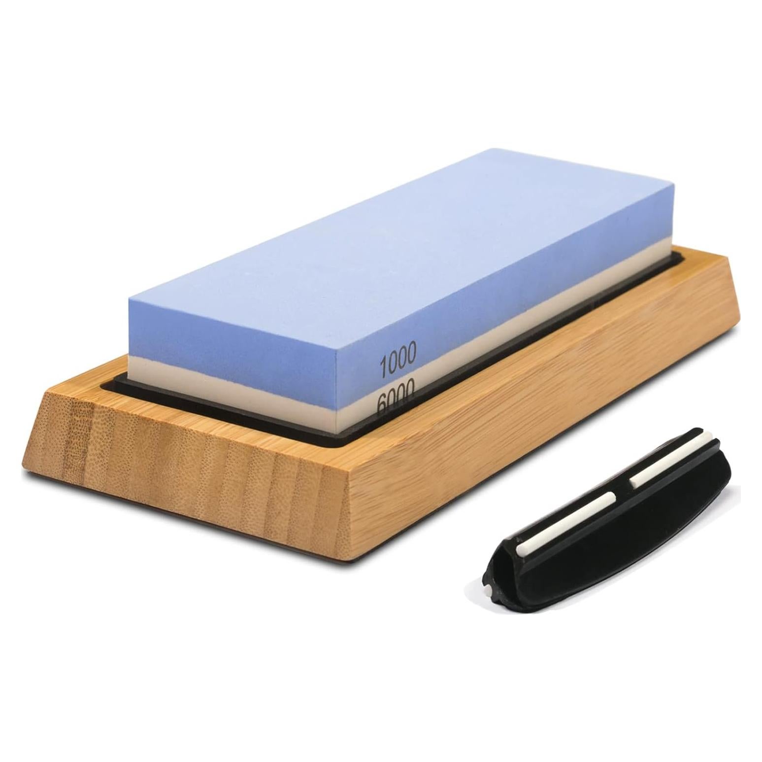 Piedra de Afilado de Cuchillos ZGQOOFA 1000/6000 Grano con Base Antideslizante