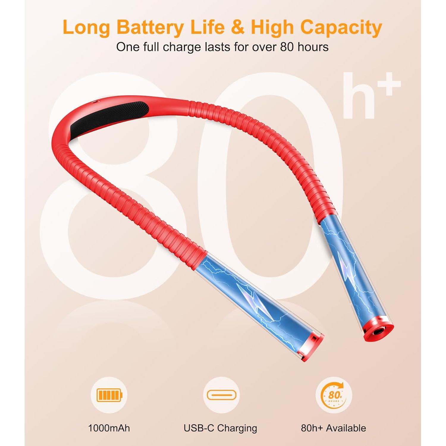 Luz de Cuello Recargable Gritin - 4 Colores, 5 Brillos, 80h