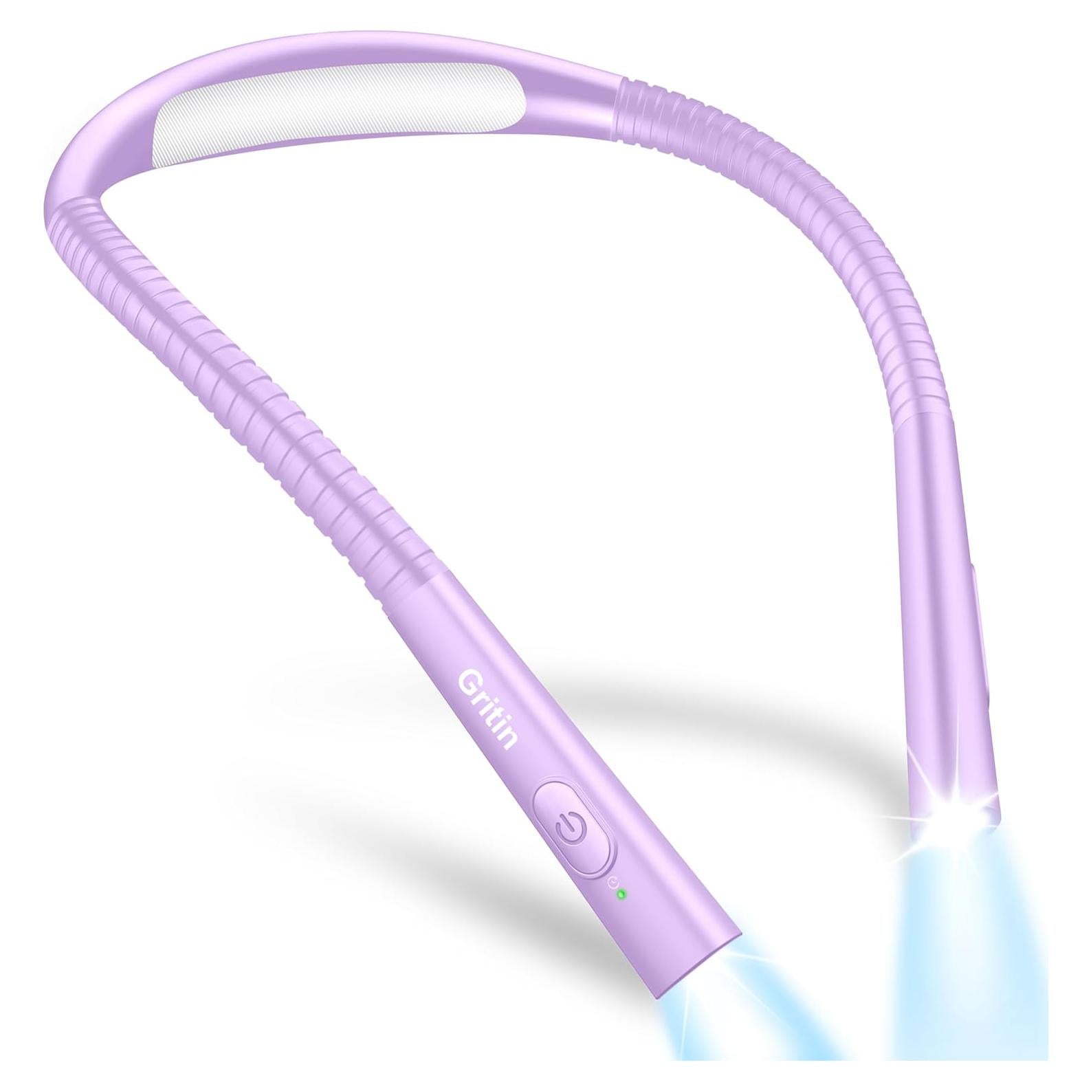 Luz de Cuello Recargable Gritin - 4 Colores, 5 Brillos, 80h