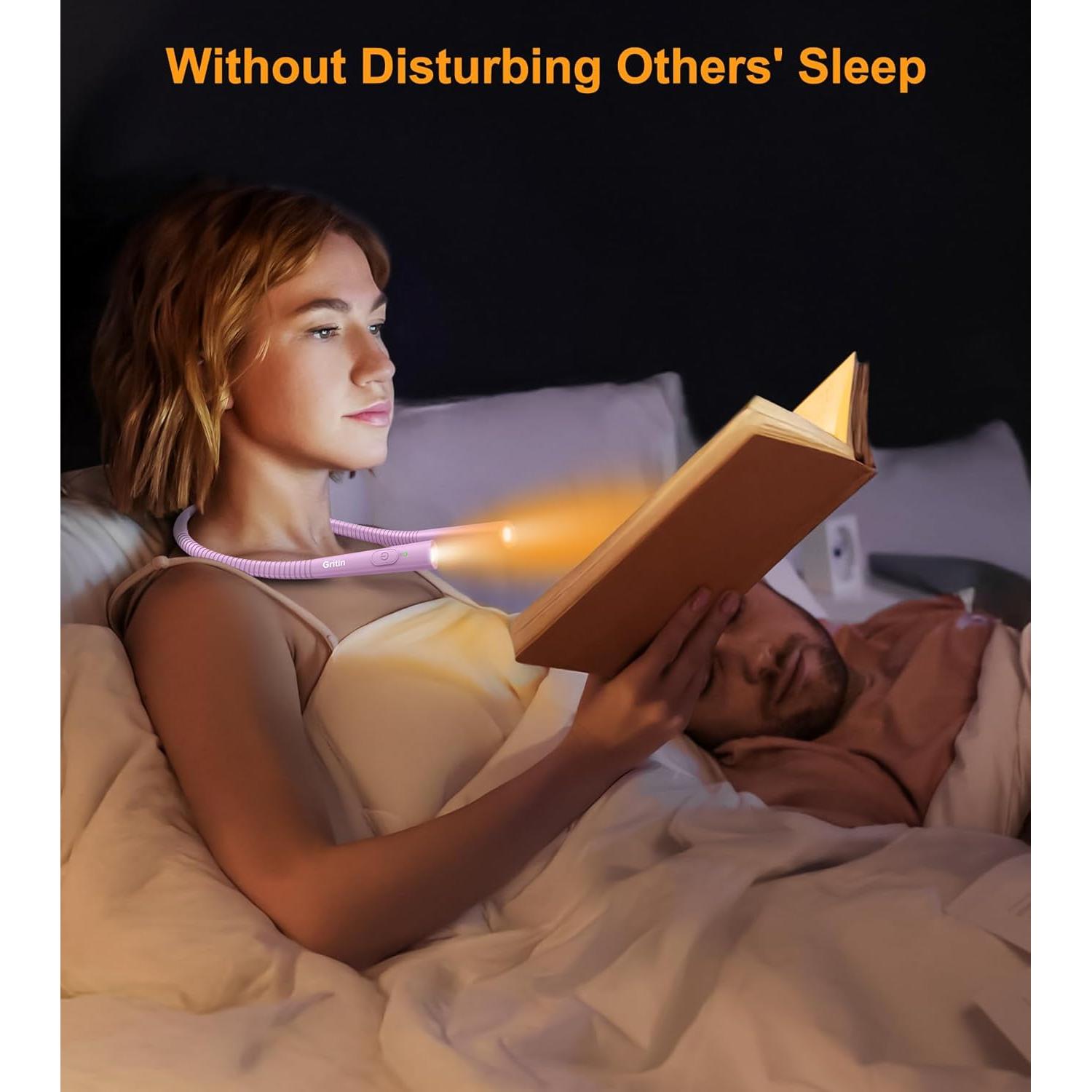 Luz de Cuello Recargable Gritin - 4 Colores, 5 Brillos, 80h