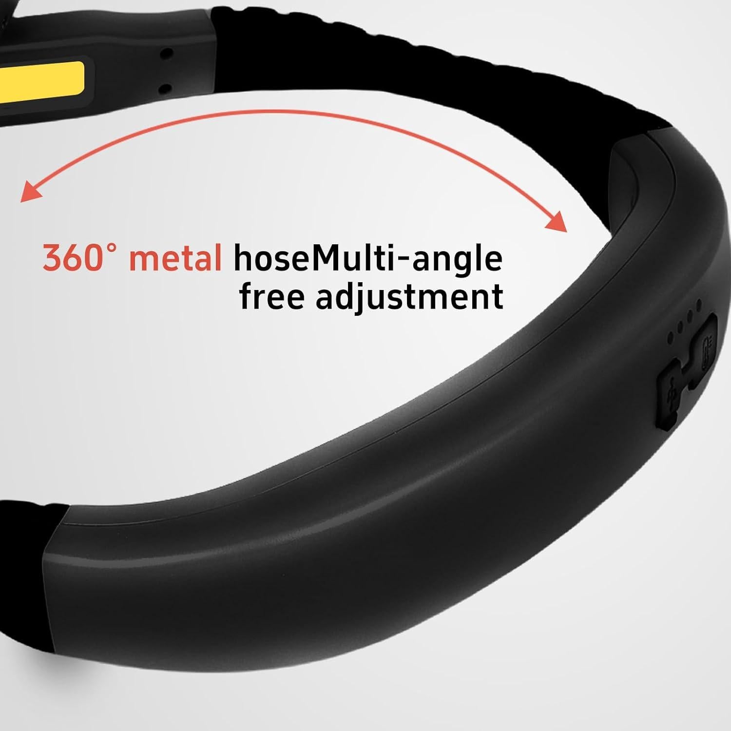 Luz de Lectura LED Recargable para Cuello KAQIAO Negra 80H