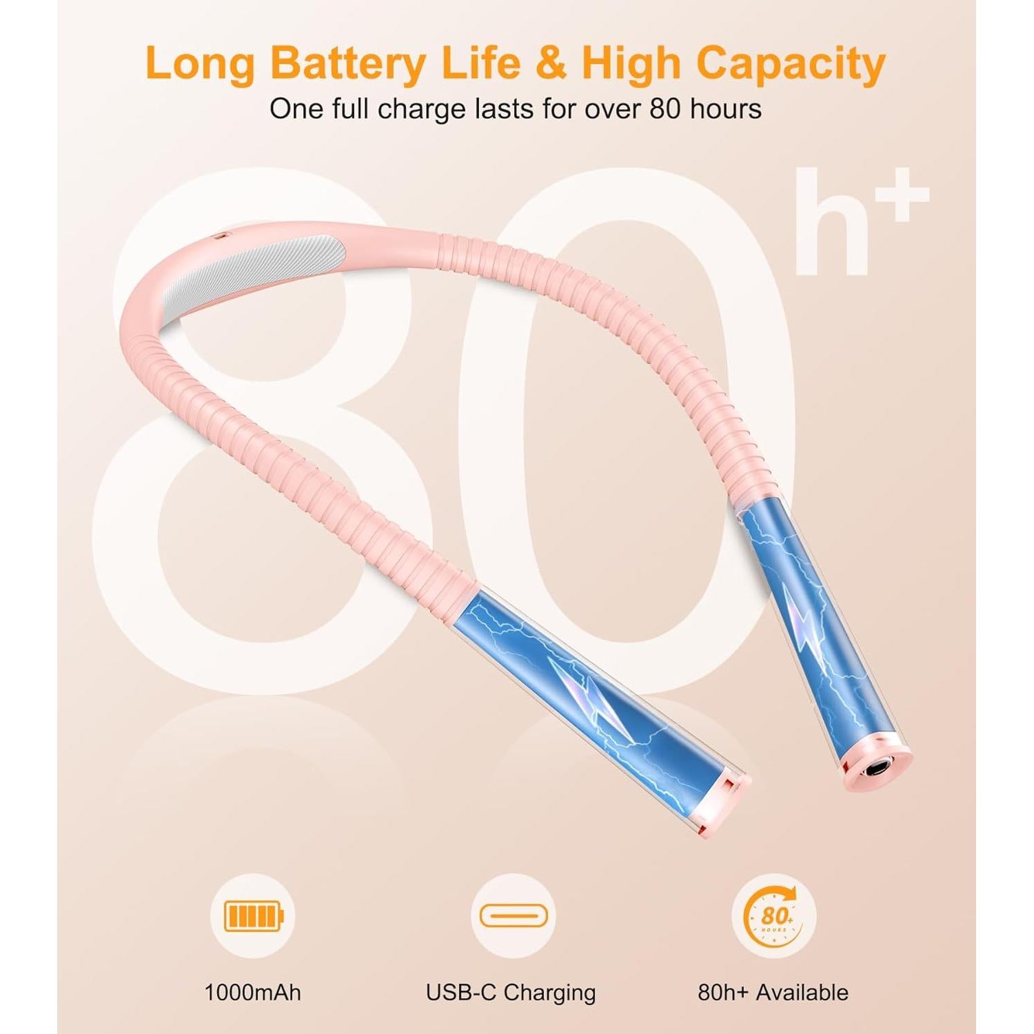 Luz de Cuello Recargable Gritin - 4 Colores, 5 Brillos, 80h