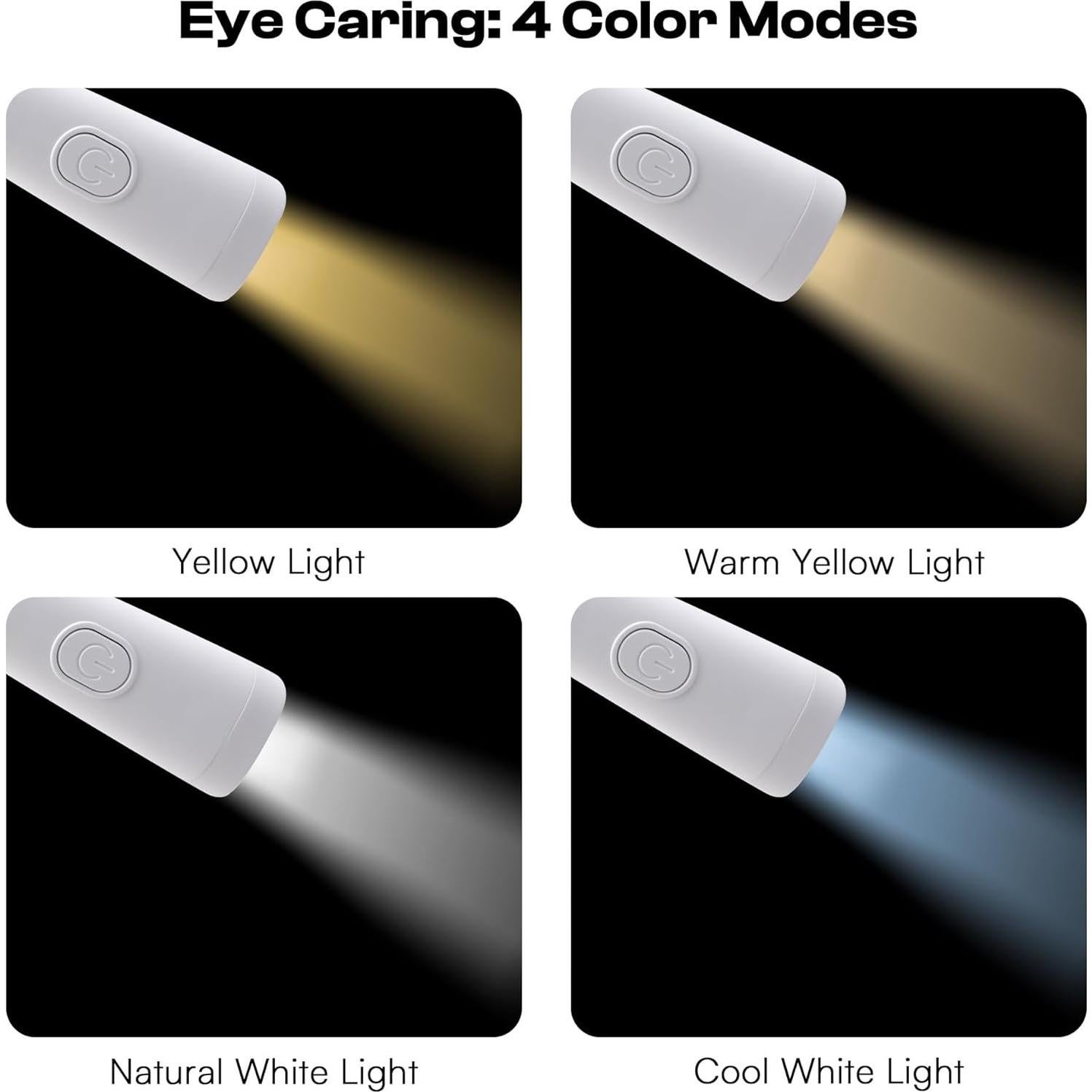 Luz de Tejer Caydo con Bolsa, 4 Colores y 5 Brillos