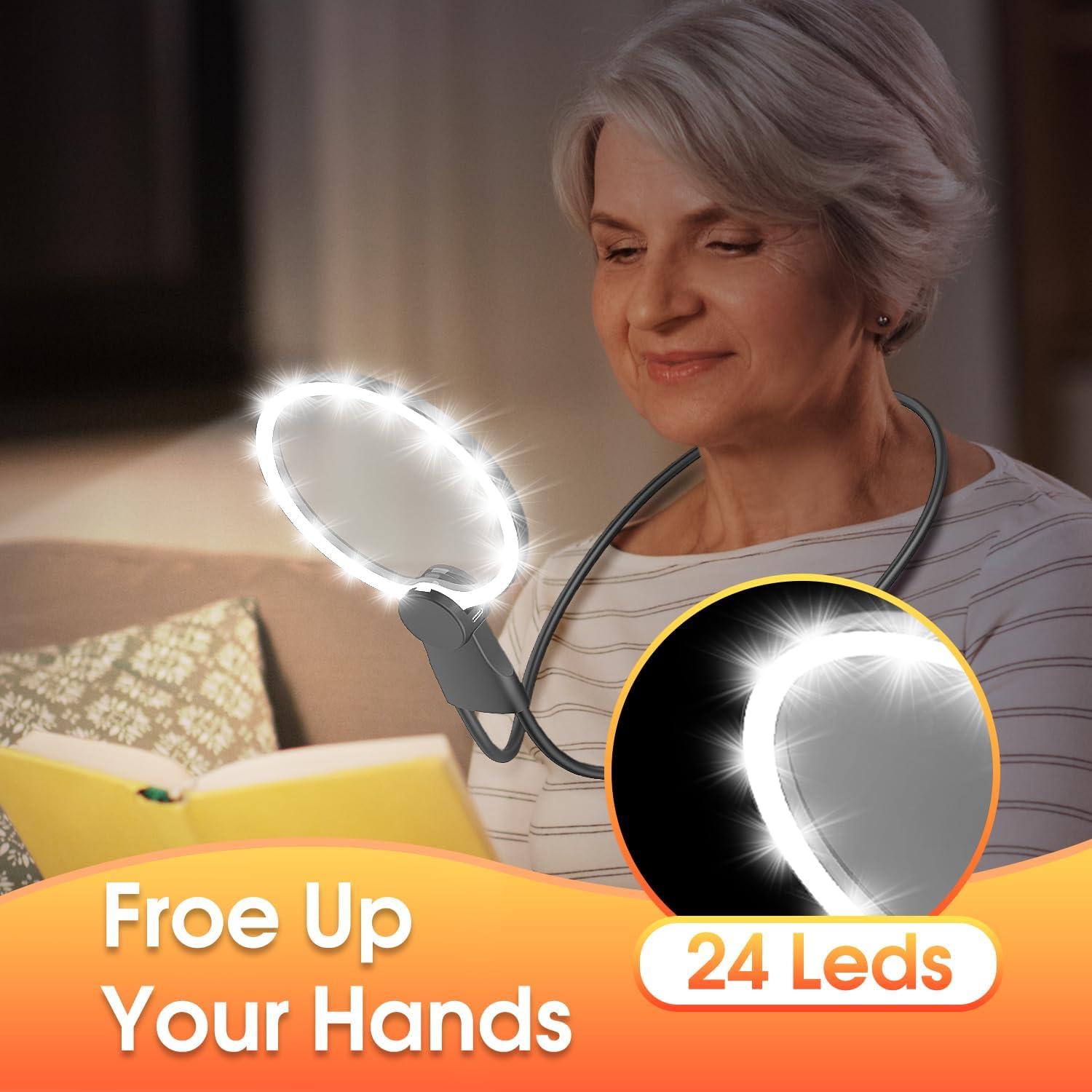 Lupa IMICHI con Luz LED 6X 13 cm para Lectura y Manualidades