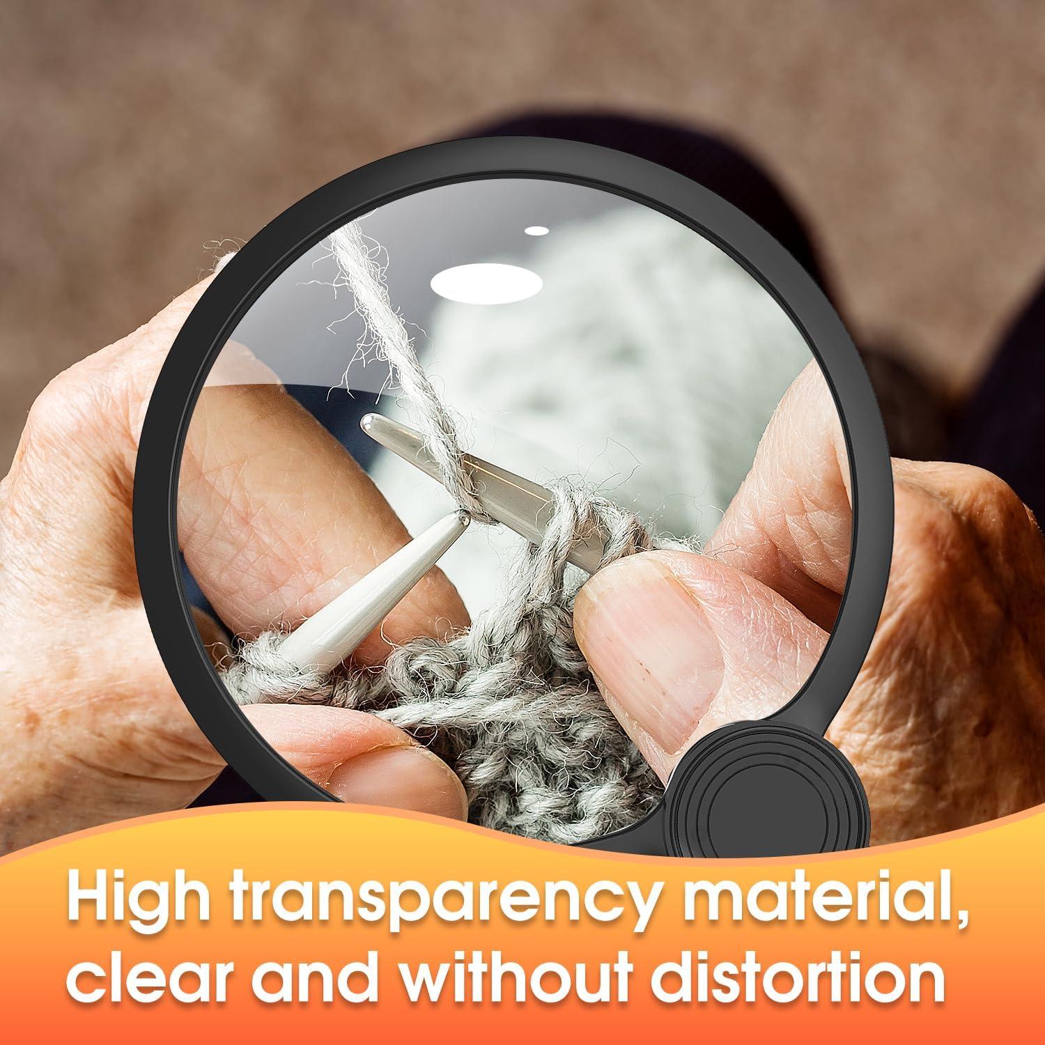 Lupa IMICHI con Luz LED 6X 13 cm para Lectura y Manualidades