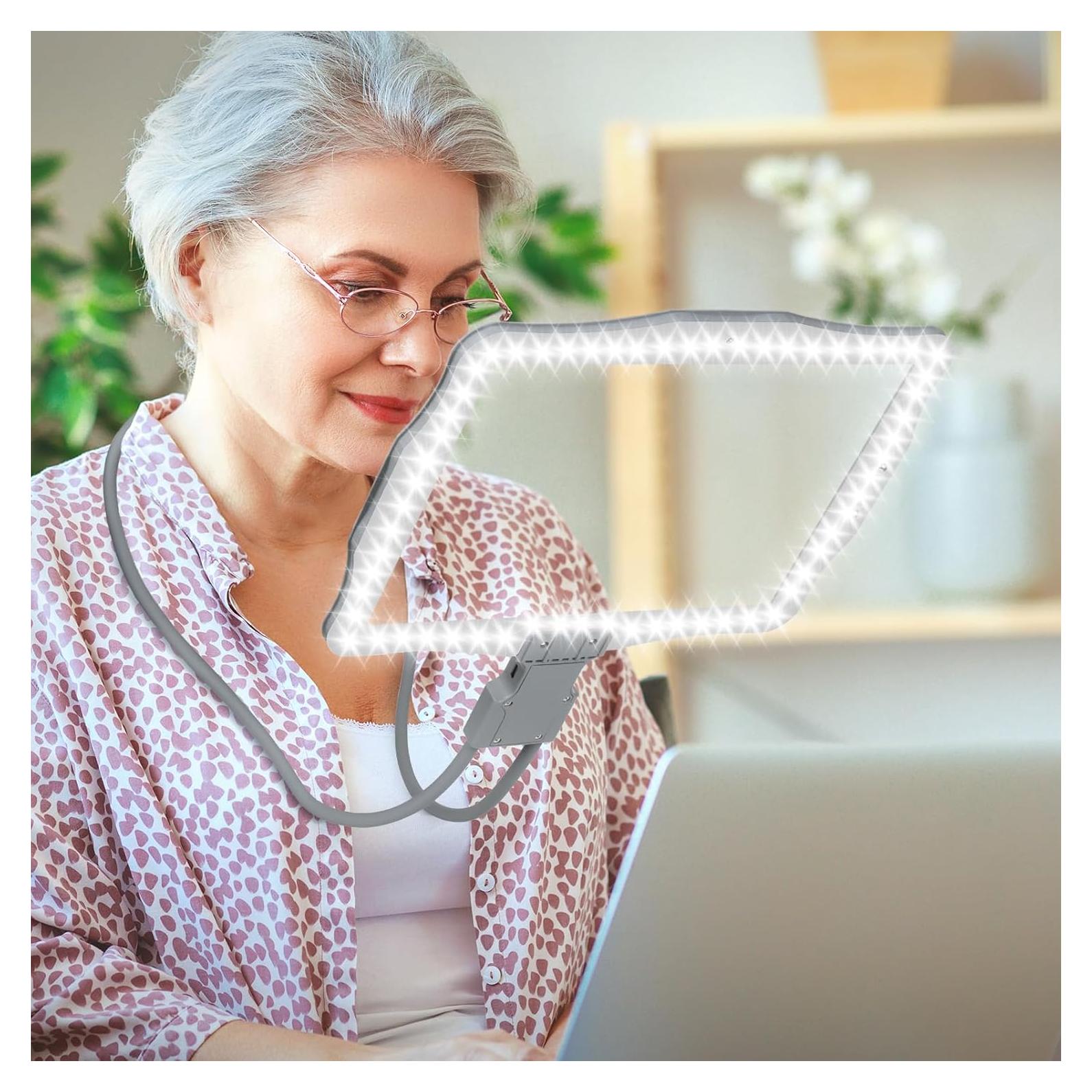 Lupa de Cuello con Luz LED 50 LEDs 5x UpSpotie 9x15.24cm