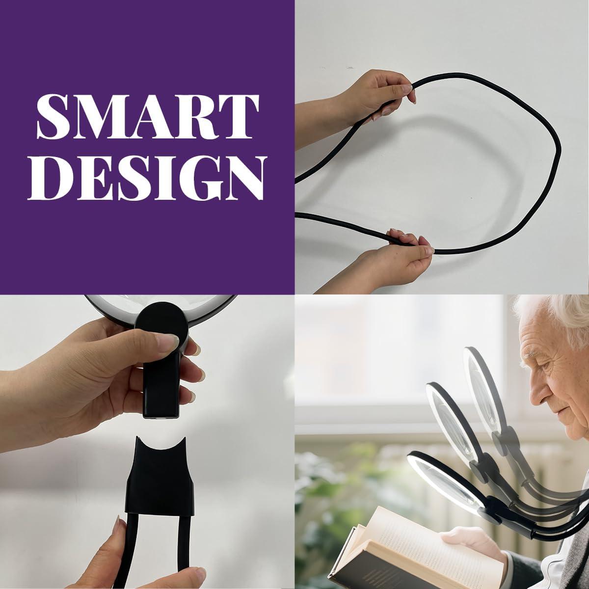 Lupa de 6X con Luz LED NebulaFlicker para Manualidades