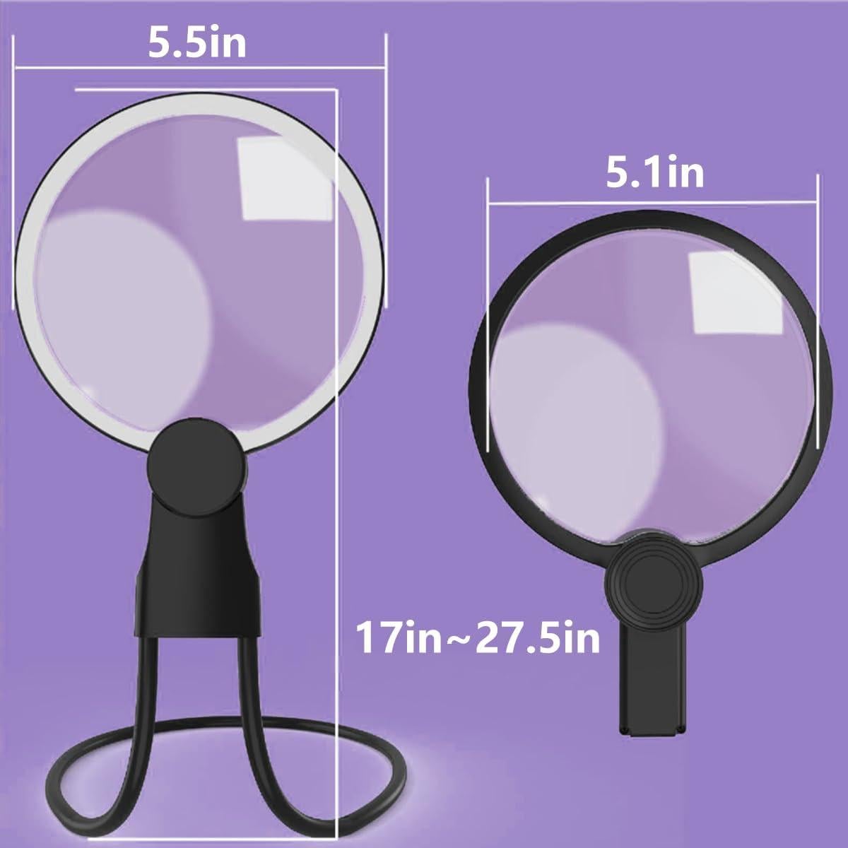 Lupa de 6X con Luz LED NebulaFlicker para Manualidades