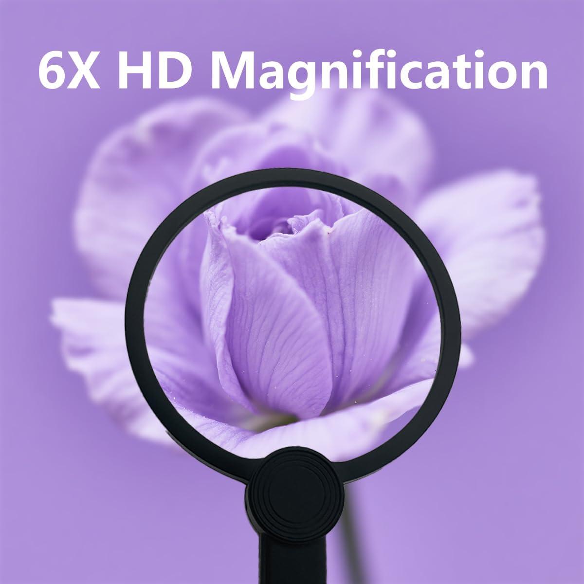 Lupa de 6X con Luz LED NebulaFlicker para Manualidades