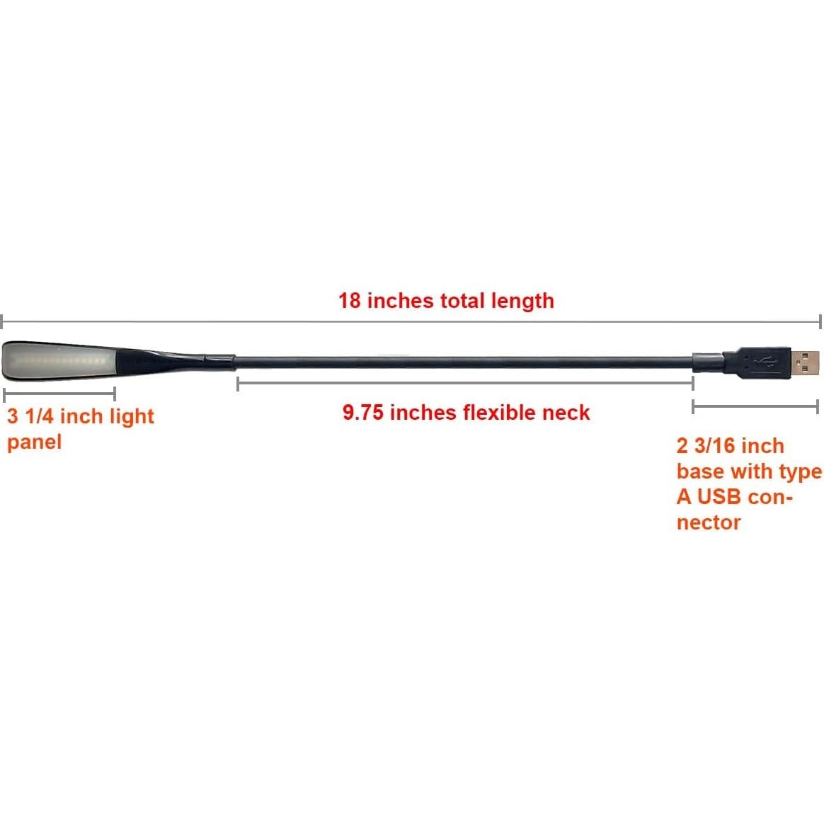 Lámpara de Lectura USB i2 Gear 14 LEDs Regulable Negra