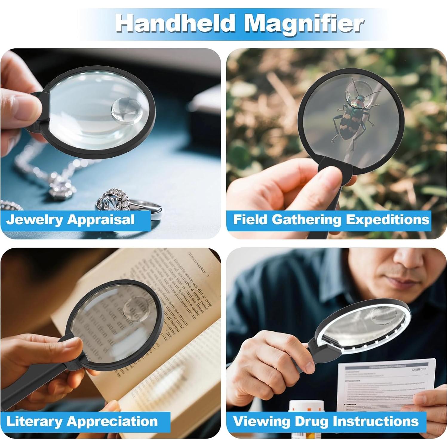 Lupa con Luz Manos Libres VOCOMAXA 5x 12.07 cm LED Ajustable