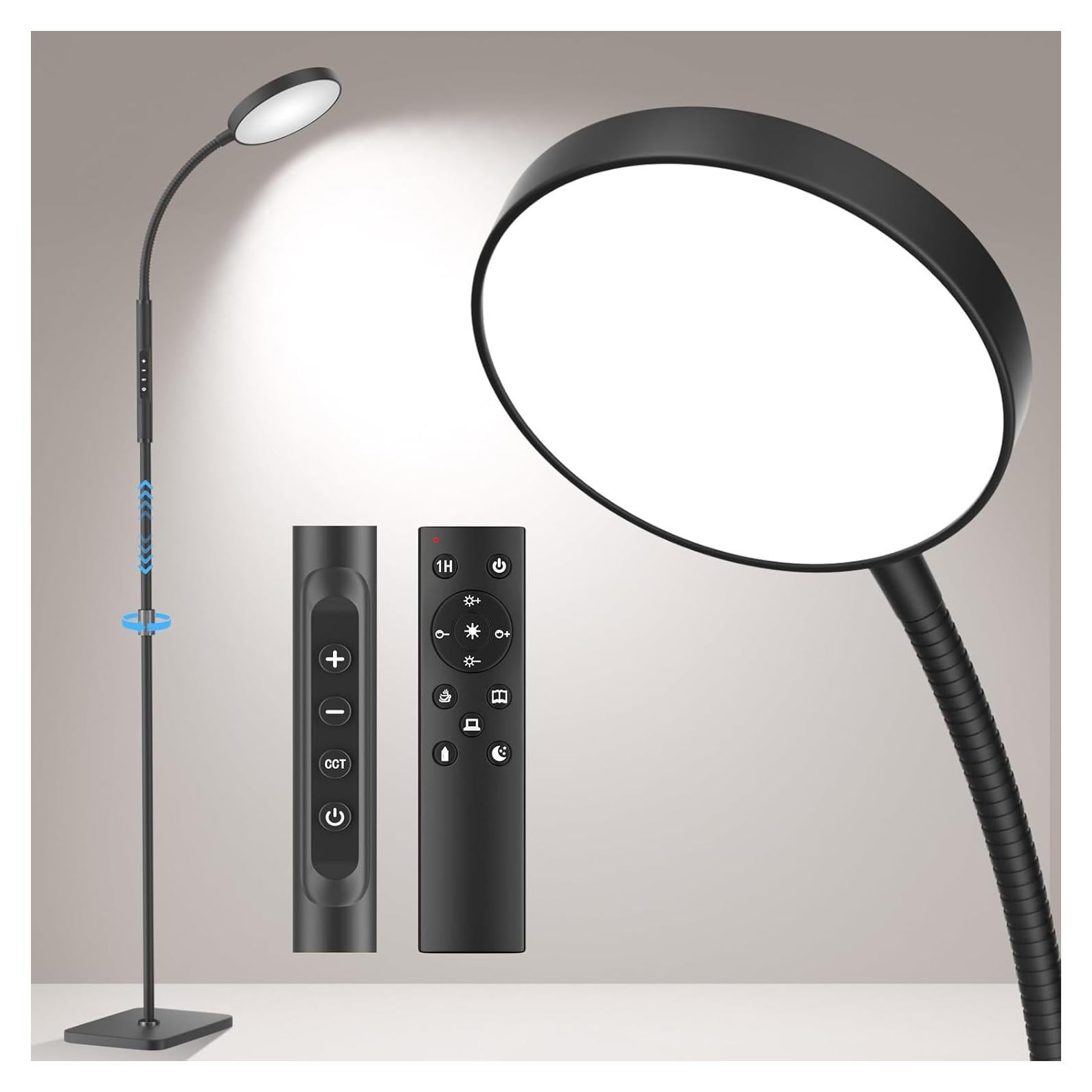 Lámpara de Pie PACOVY Ajustable 120 LED 18W Control Remoto