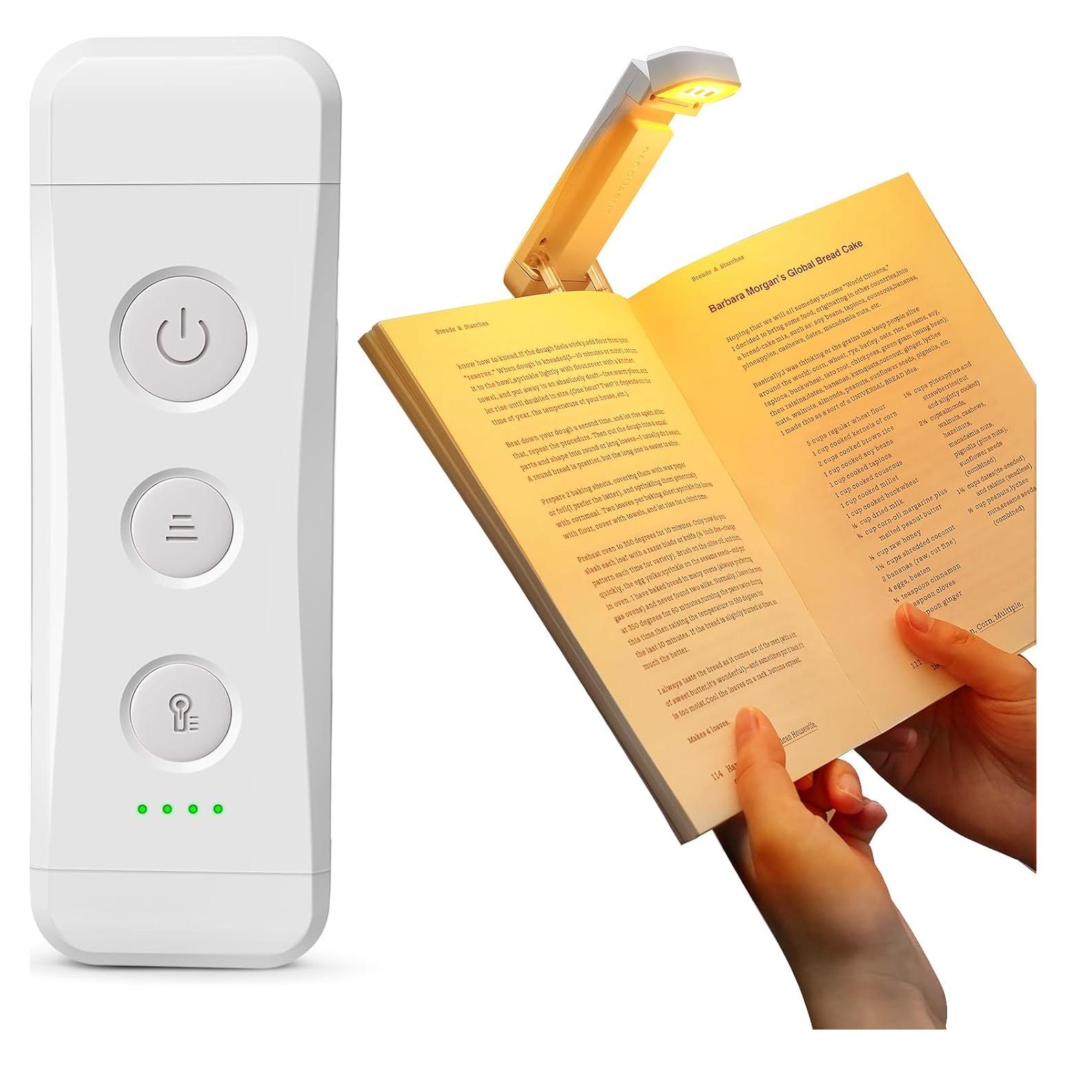 Luz de Lectura Portátil Glocusent A37, 1000 mAh, 3 Colores
