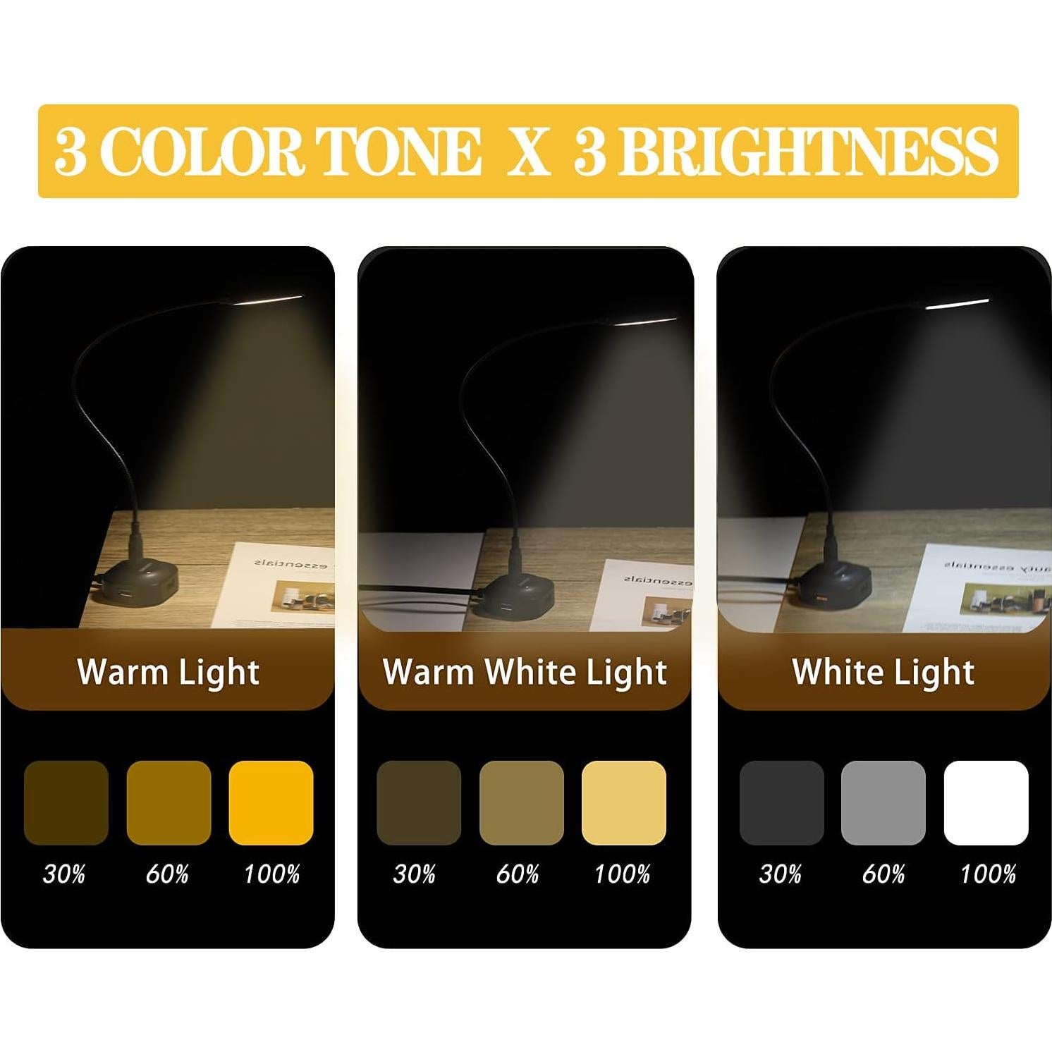 Luz LED USB Flexible ORIEMARS para Laptop - 9 Modos de Brillo