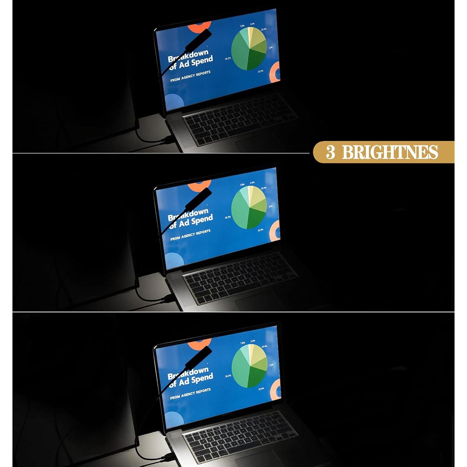 Luz LED USB Flexible ORIEMARS para Laptop - 9 Modos de Brillo
