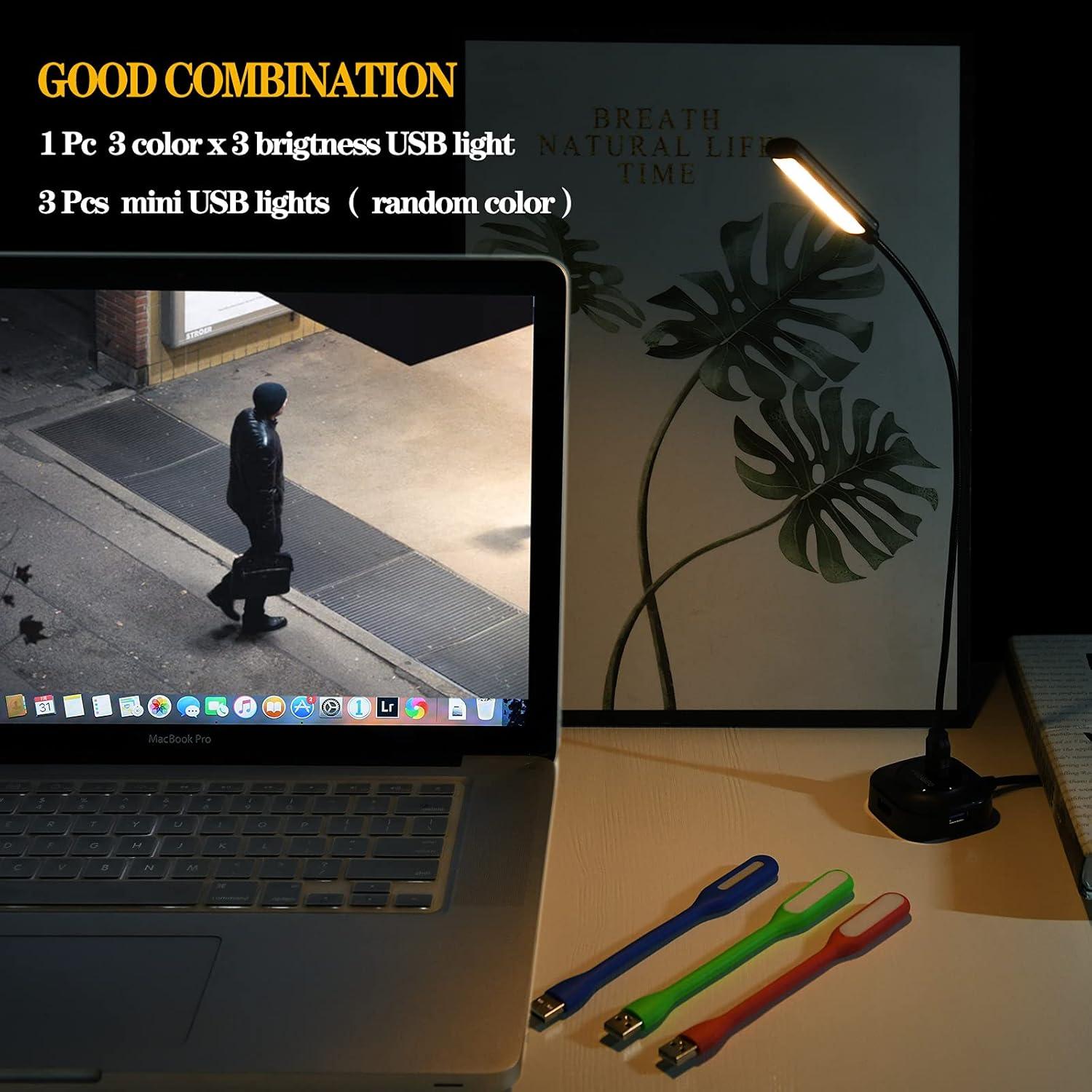 Luz LED USB Flexible ORIEMARS para Laptop - 9 Modos de Brillo