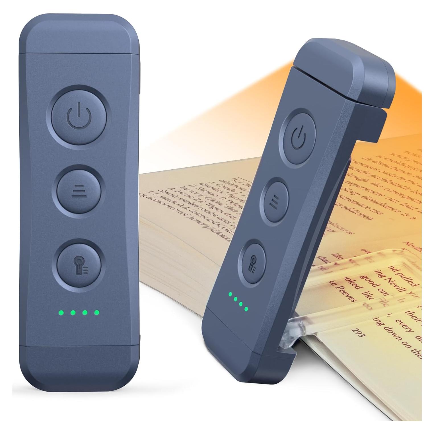 Luz de Lectura LED Glocusent Recargable USB 3 Modos 5 Brillos